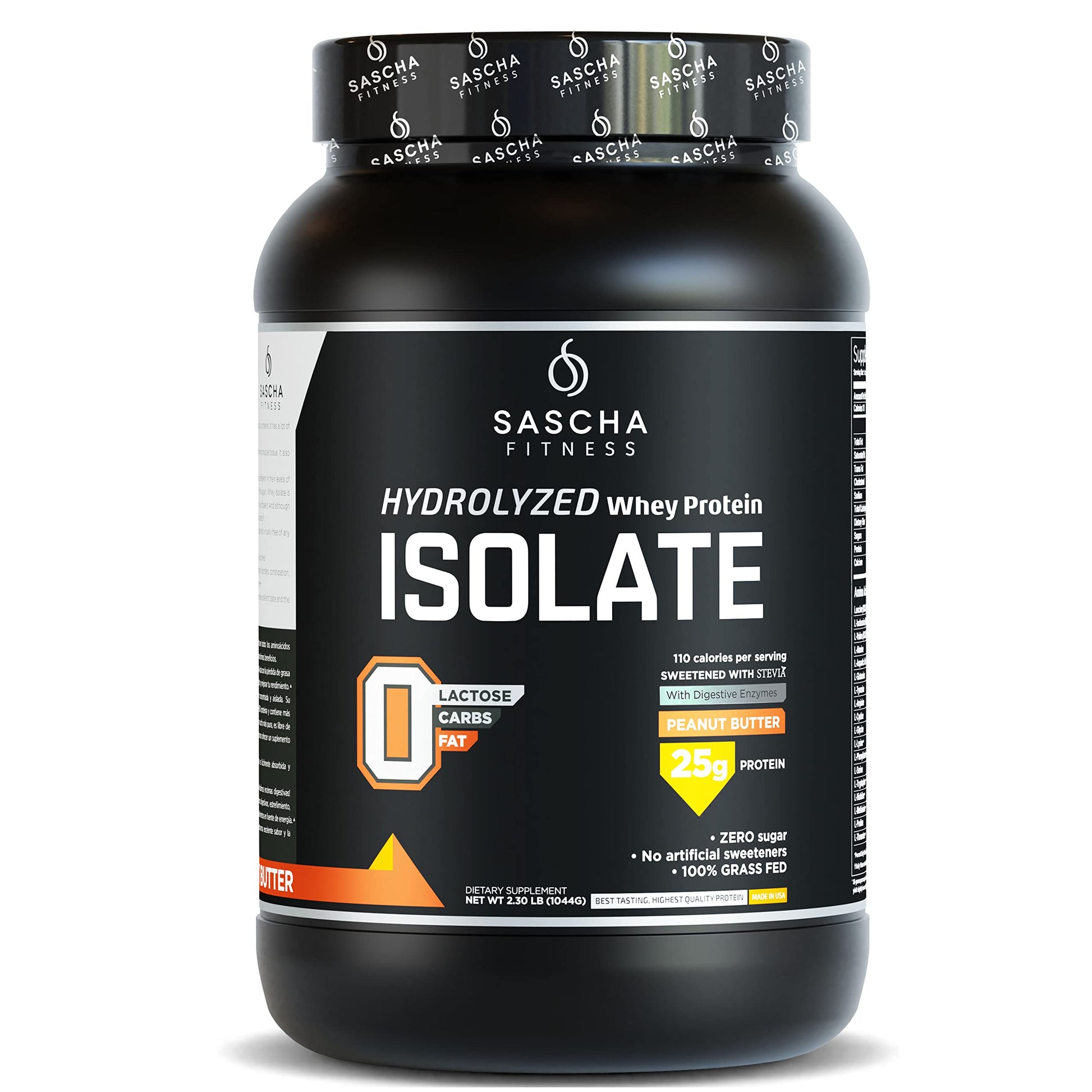 SASCHA FITNESS Hydrolyzed Whey Protein Isolate,100% Grass-Fed ,2.3 Pounds SASCHA FITNESS uk supplements