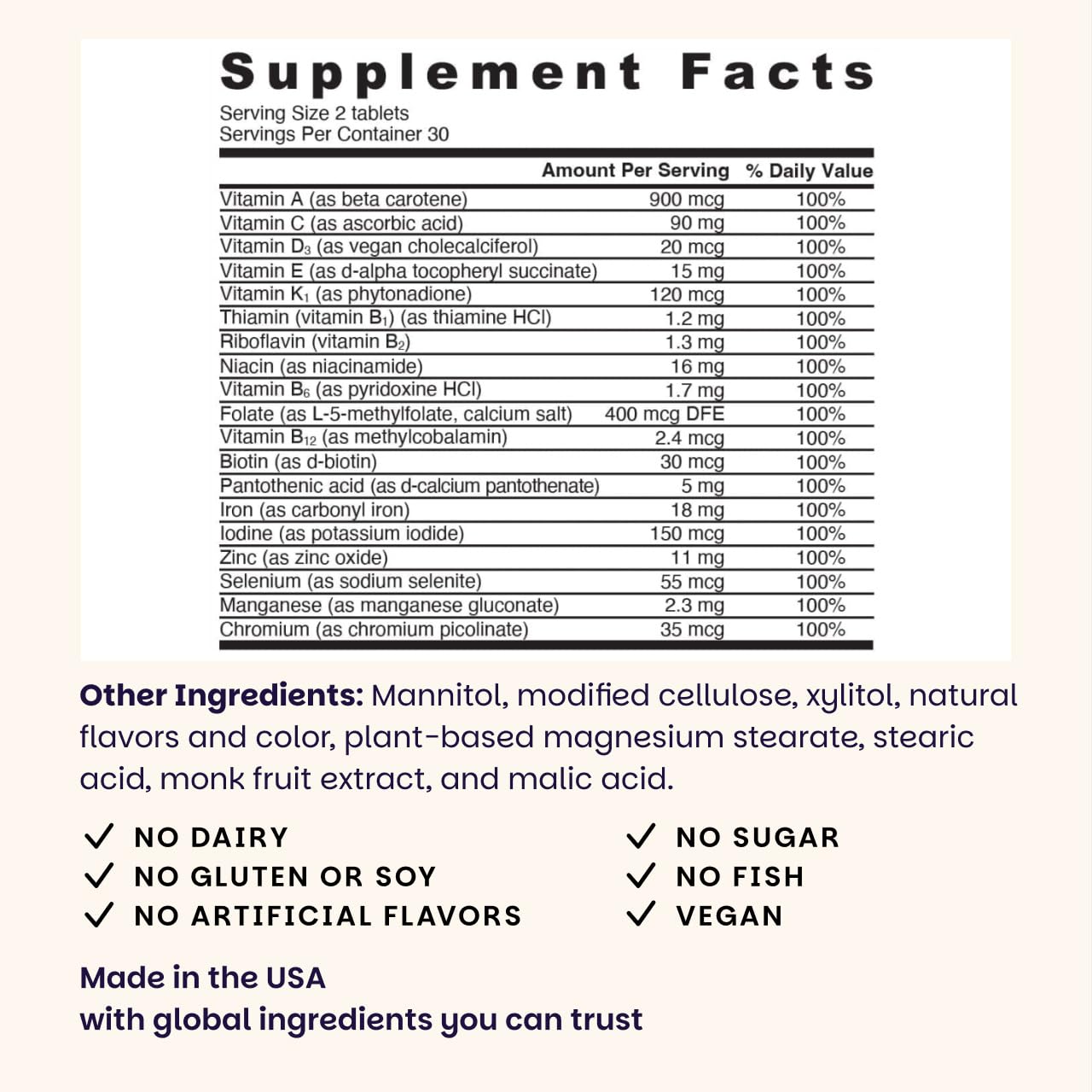 EZ Melts Multivitamin + Iron - Daily Multivitamin for Women & Men - Supports Healthy Energy Levels & Antioxidant Protection EZ Melts uk supplements