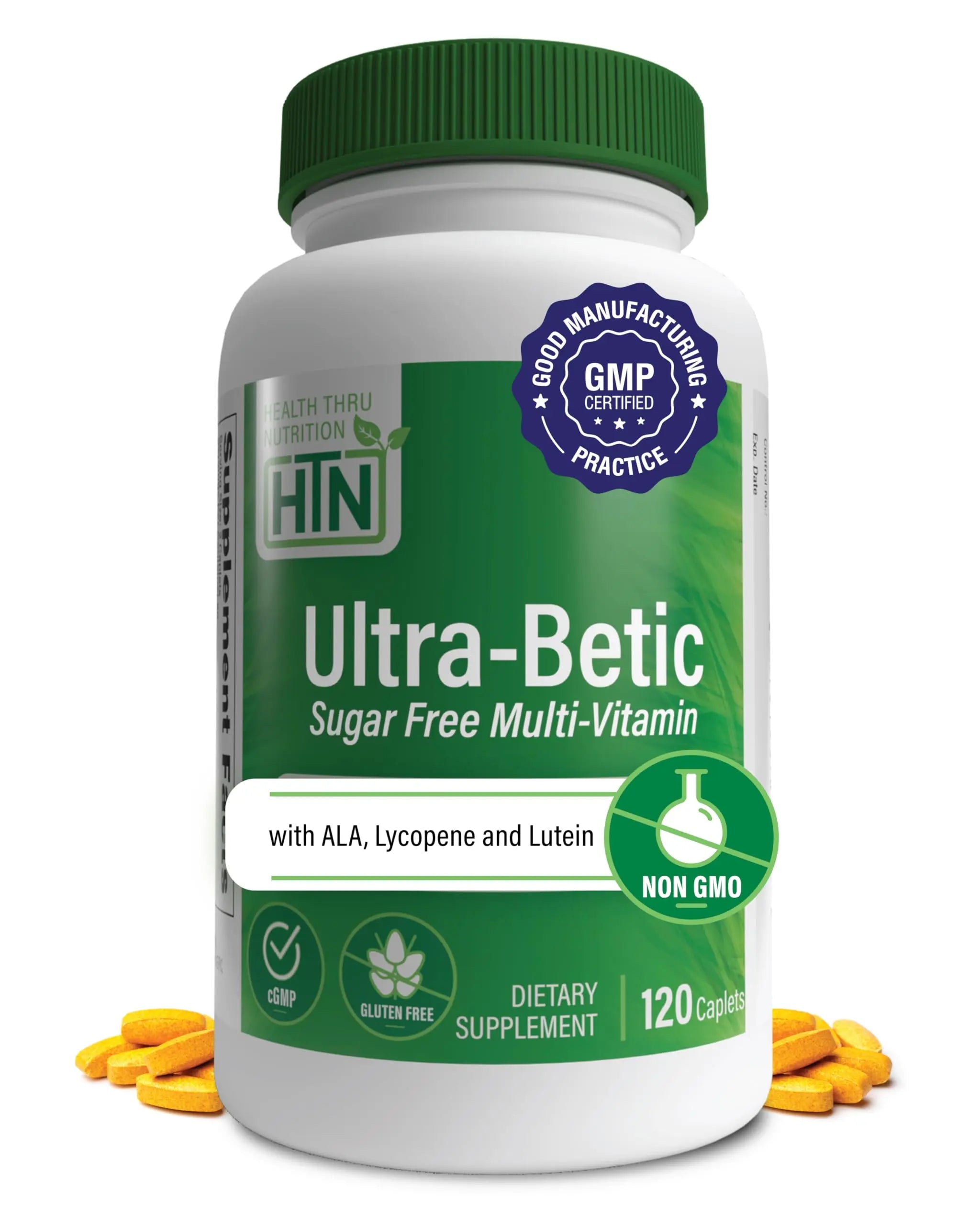 Health Thru Nutrition Ultra-Betic Multivitamin 120 Count | Supports Nerve, Vision, Energy | with ALA, Lycopene | Health Thru Nutrition uk supplements