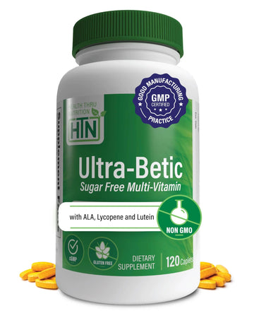Health Thru Nutrition Ultra-Betic Multivitamin 120 Count | Supports Nerve, Vision, Energy | with ALA, Lycopene | Health Thru Nutrition uk supplements