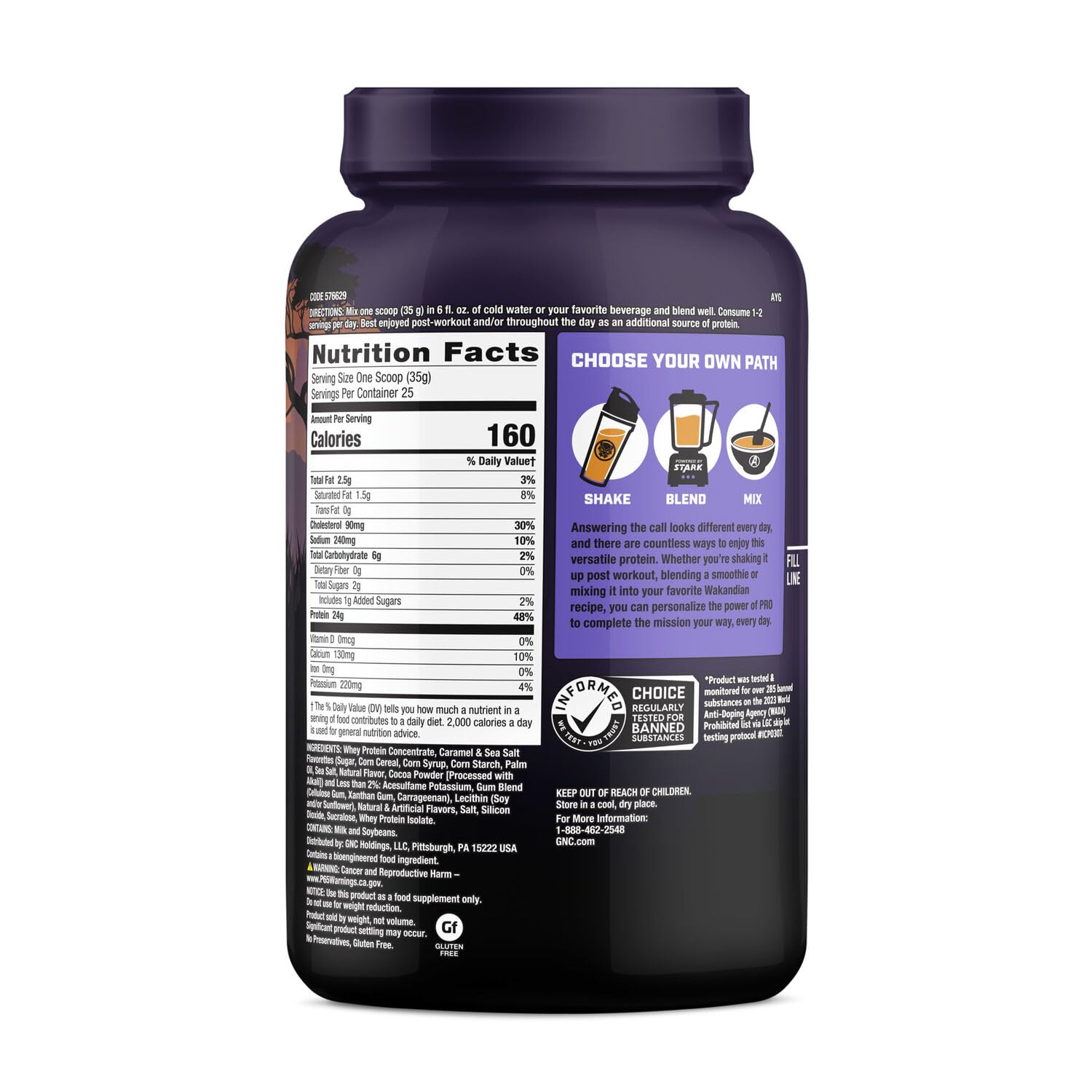 GNC Pro Performance 100% Whey - Marvel: Royal Caramel Cookie - 25 Servings GNC uk supplements