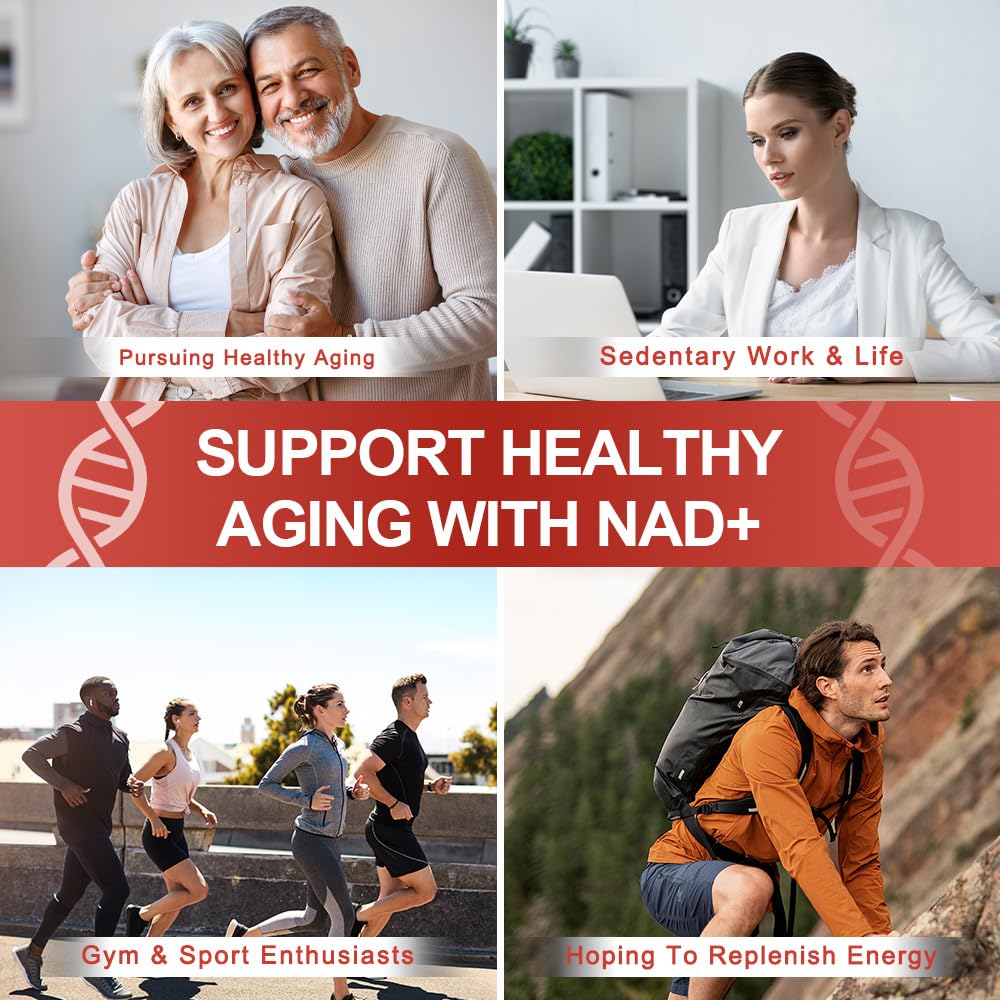 Royalee NAD Supplement 1200mg Synergistic Blend with Nicotinamide Riboside, PQQ & Resveratrol - Premium Anti-Aging Supplement for Cellular Energy, Mental Clarity and Longevity (30 Packets)1 Royalee uk supplements