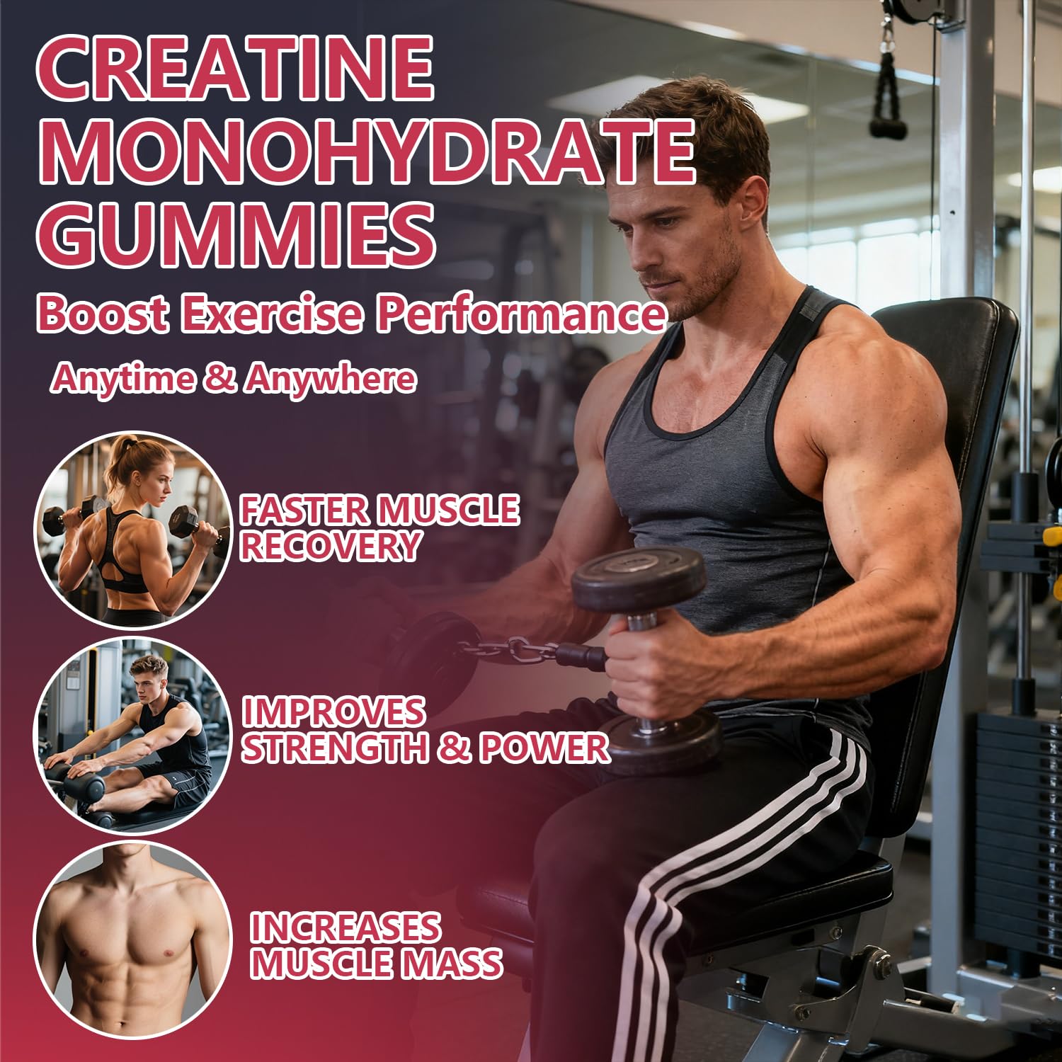 Crasye Creatine Gummies Complex 8000mg for Men and Women Creatine Monohydrate Gummy with BCAA Taurine for Muscle Strength and Energy Boost Sugar Crasye uk supplements