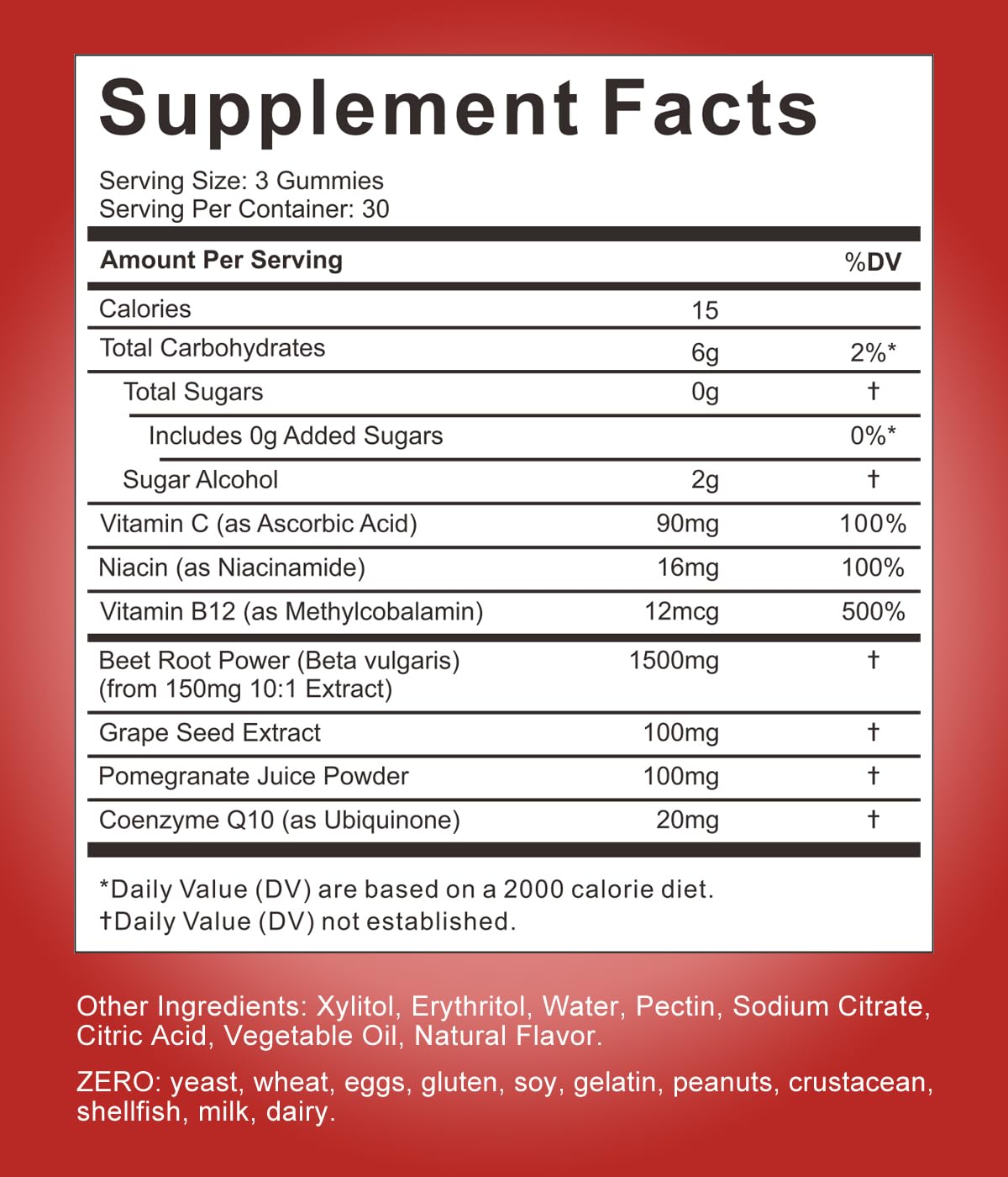 Wiszeen Beet Root Gummies - 60 Servings - Beets Gummies Beet Chews Nitric Oxide Wiszeen uk supplements