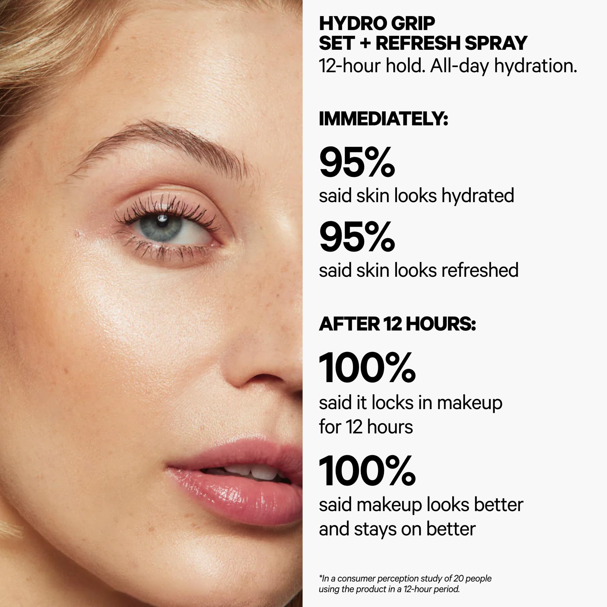 Milk Makeup Hydro Grip Set + Refresh Spray with Hyaluronic Acid – Sets Makeup + Hydrates Skin for Up to 12 Hours – Long-Lasting, Alcohol-Free Facial Mist for Dewy, Radiant Skin – 1.69 oz Milk Makeup uk supplements