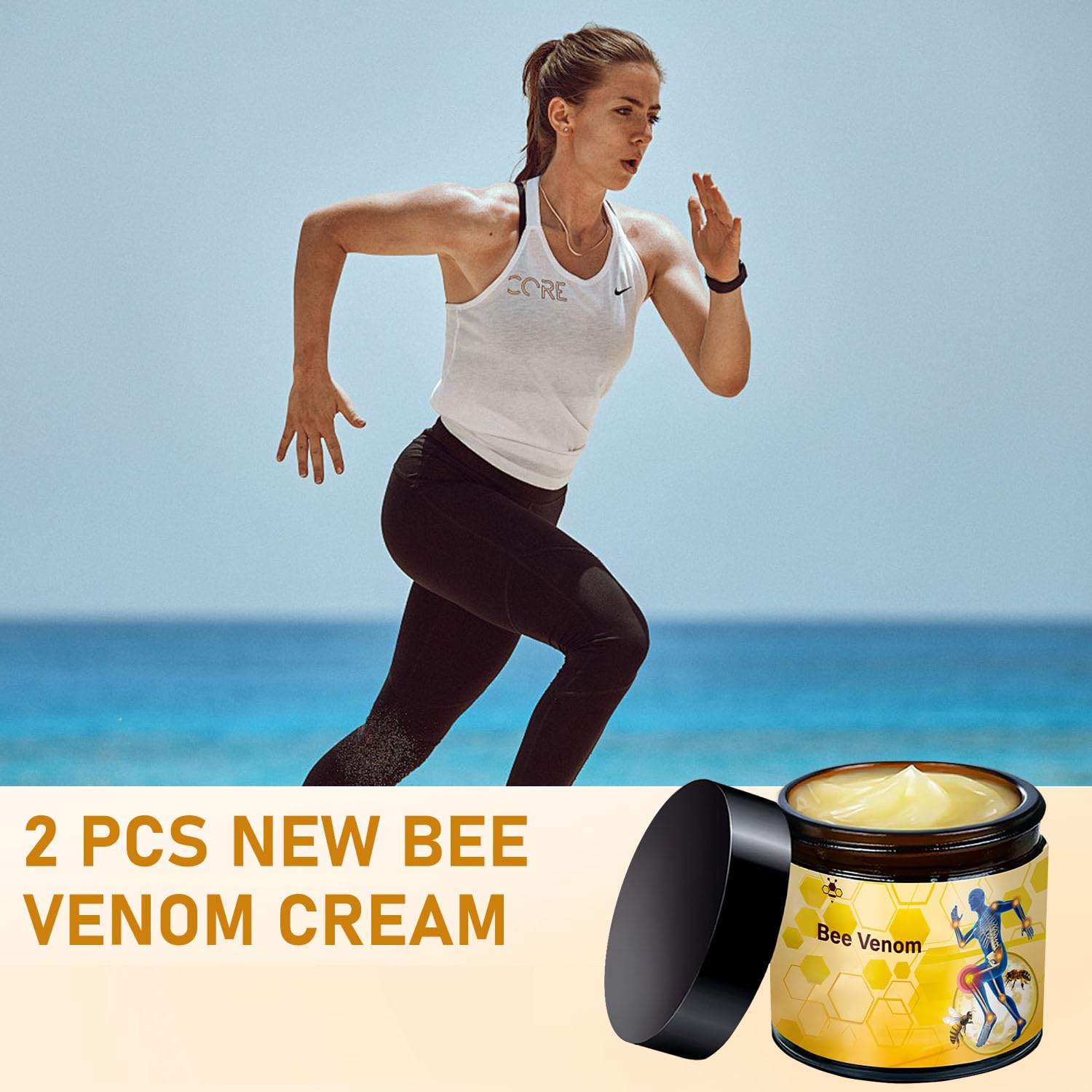 2 Pcs Bee Venom-Relief Cream, Professional Bee Venom Cream, Natural Joint Relief Gel, for Neck, Waist, Back Hand Feet and Leg YIVANNUO uk supplements