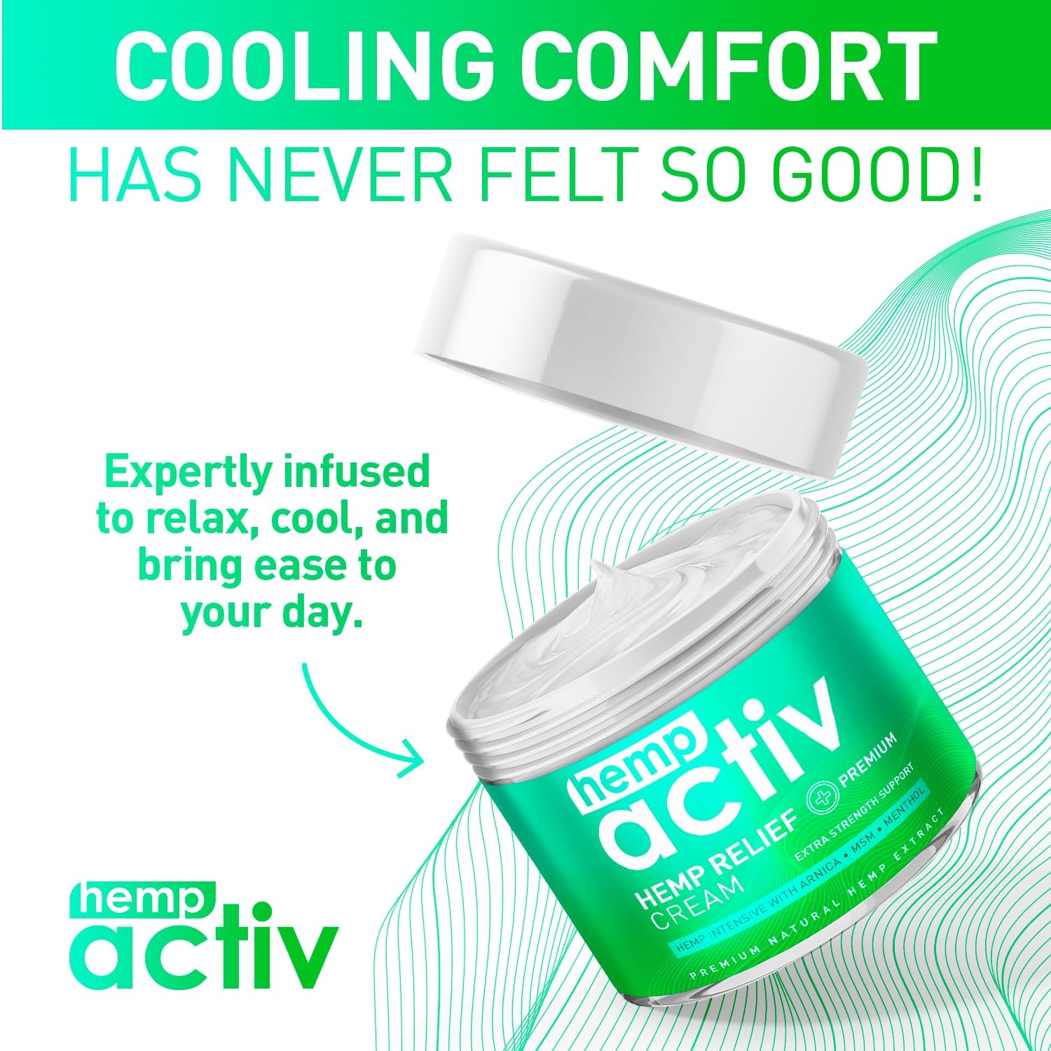 HEMPACTIV Cooling Hemp Cream – Menthol, MSM & Arnica – Fast-Absorbing, Non-Greasy Formula for Muscles & Joints – 4oz Best-Value Size HEMPACTIV uk supplements