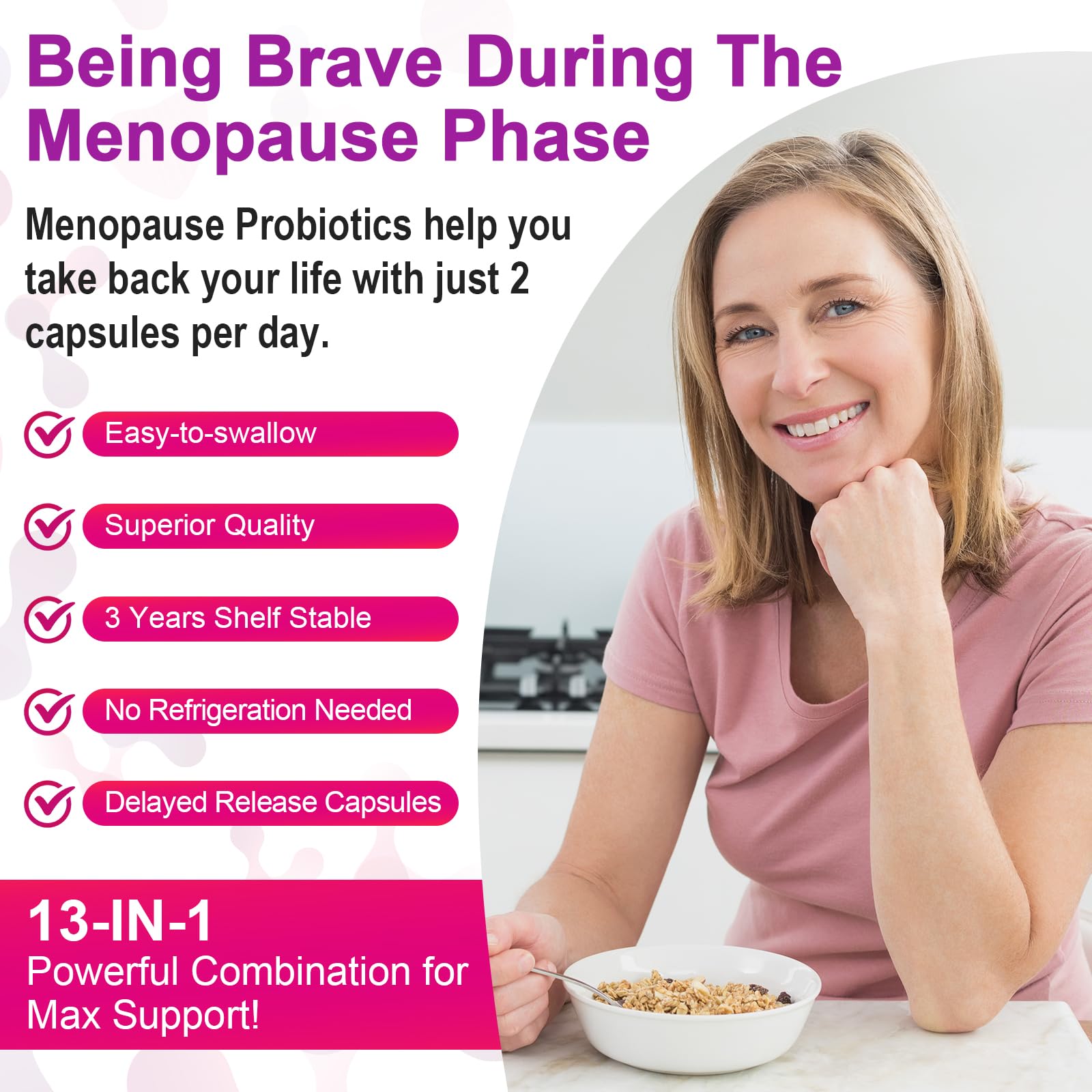 Menopause Supplements for Women, 120 Billion CFU Menopause Probiotics for Women, All-Natural Probiotic for Hot Flashes Menopause, Night Sweats, Mood Swings, Gut and Hormone - 60 Herbal Capsules Zwllood uk supplements