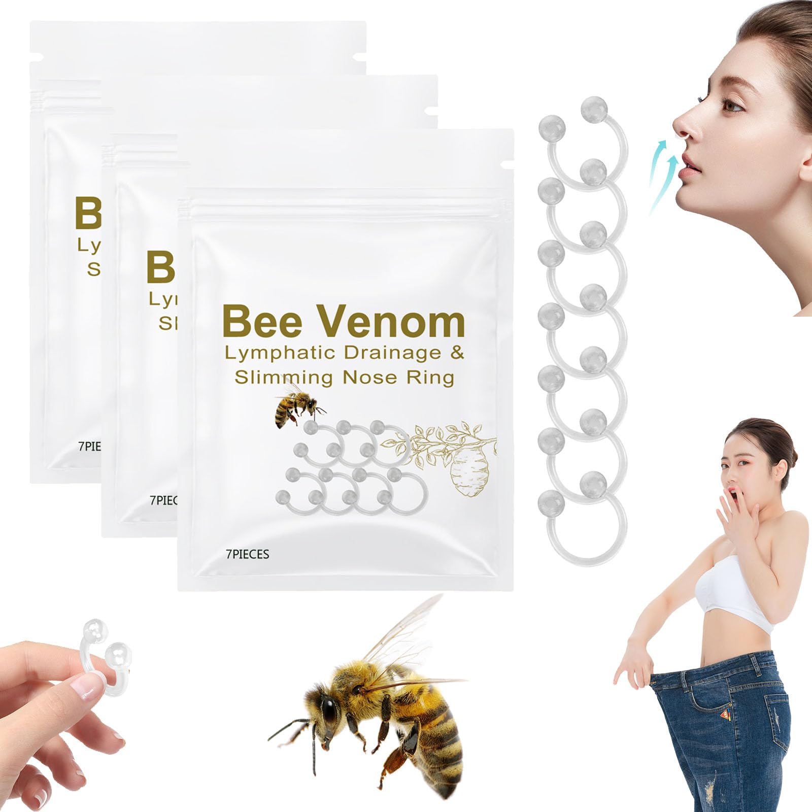 Bee Venom Lymphatic Drainage Nose Ring, Bee Venom Slimming Nose Ring, Bee Venom Lymphatic Generic uk supplements
