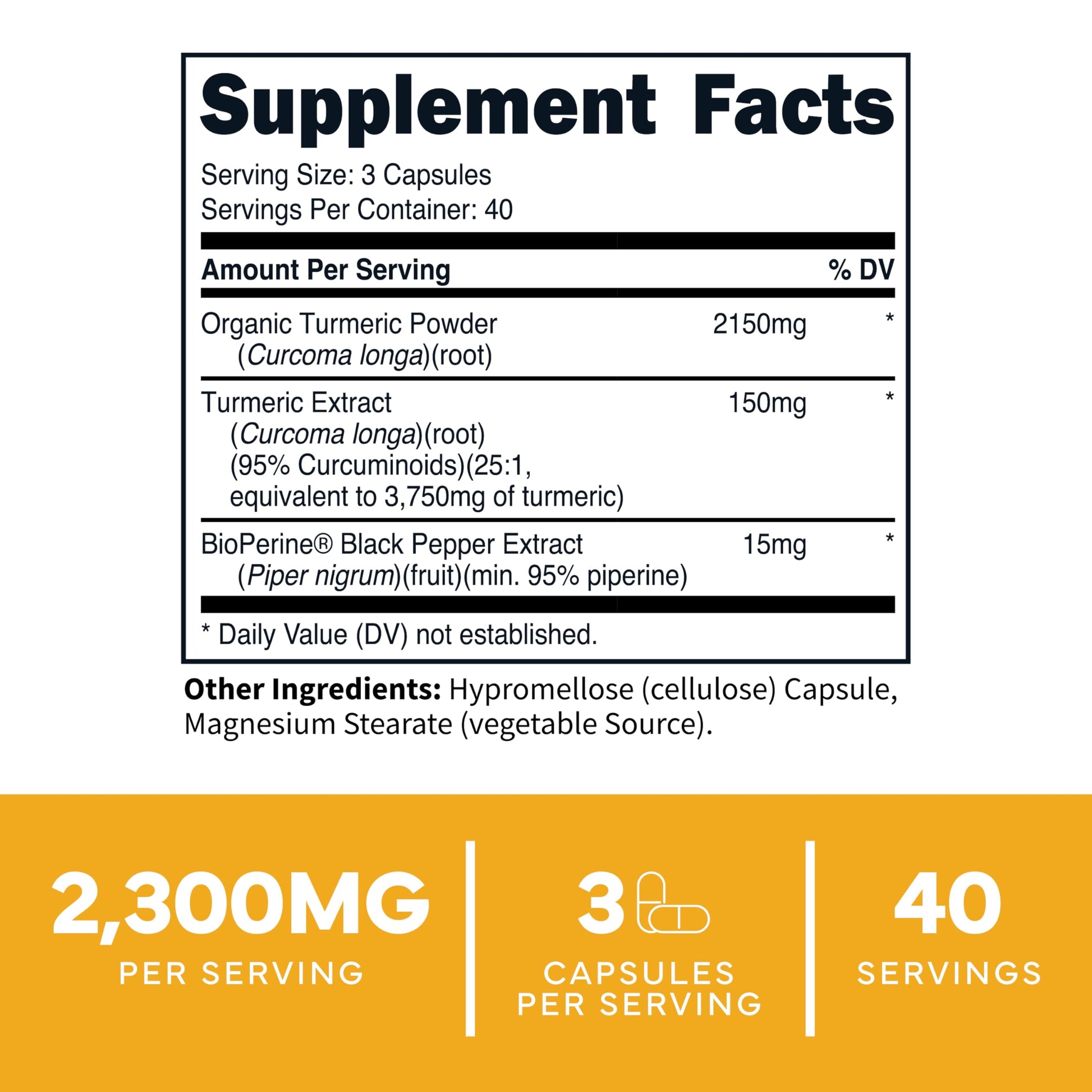 Type Zero Turmeric with Bioperine (120 Capsules) (2300mg per Serving) - GMO Free, Gluten Free, 3rd Party Tested Type Zero uk supplements