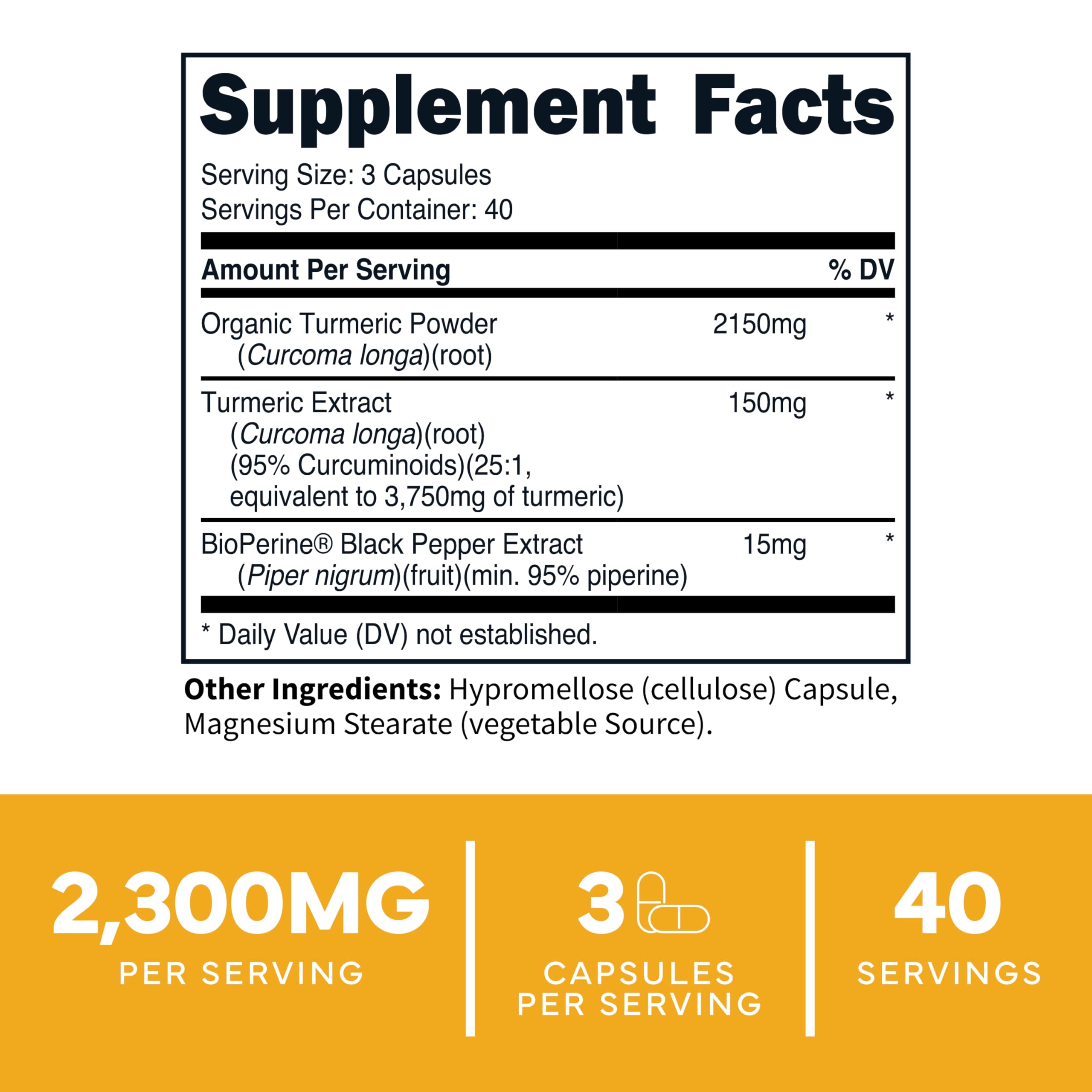 Type Zero Turmeric with Bioperine (120 Capsules) (2300mg per Serving) - GMO Free, Gluten Free, 3rd Party Tested Type Zero uk supplements