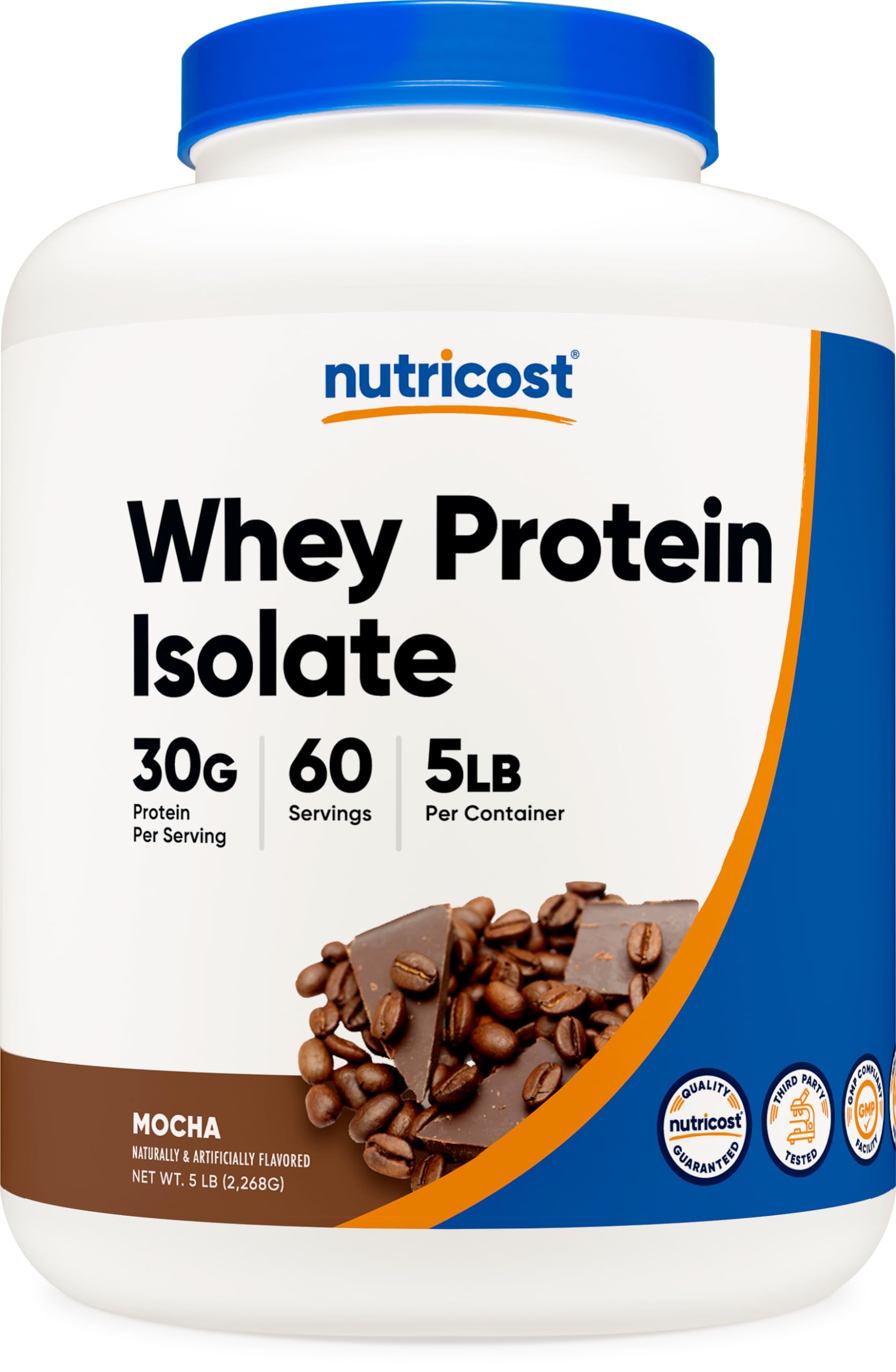 Nutricost Whey Protein Isolate (Mocha) 5LBS - Gluten Free & Non-GMO Nutricost uk supplements
