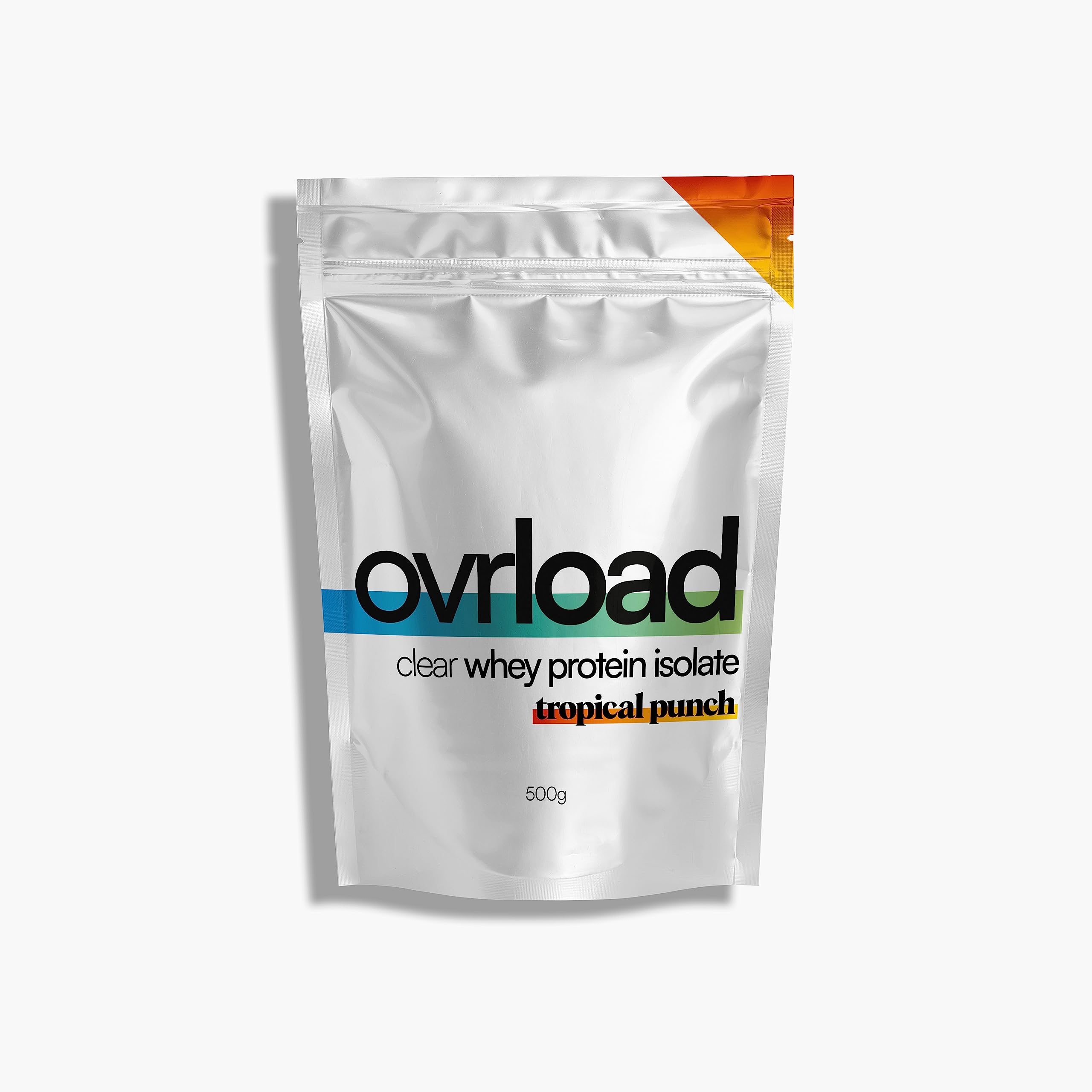 Overload Clear Whey Isolate Protein Powder - Tropical Punch - 500g - 20 Servings - Refreshing ovrload uk supplements