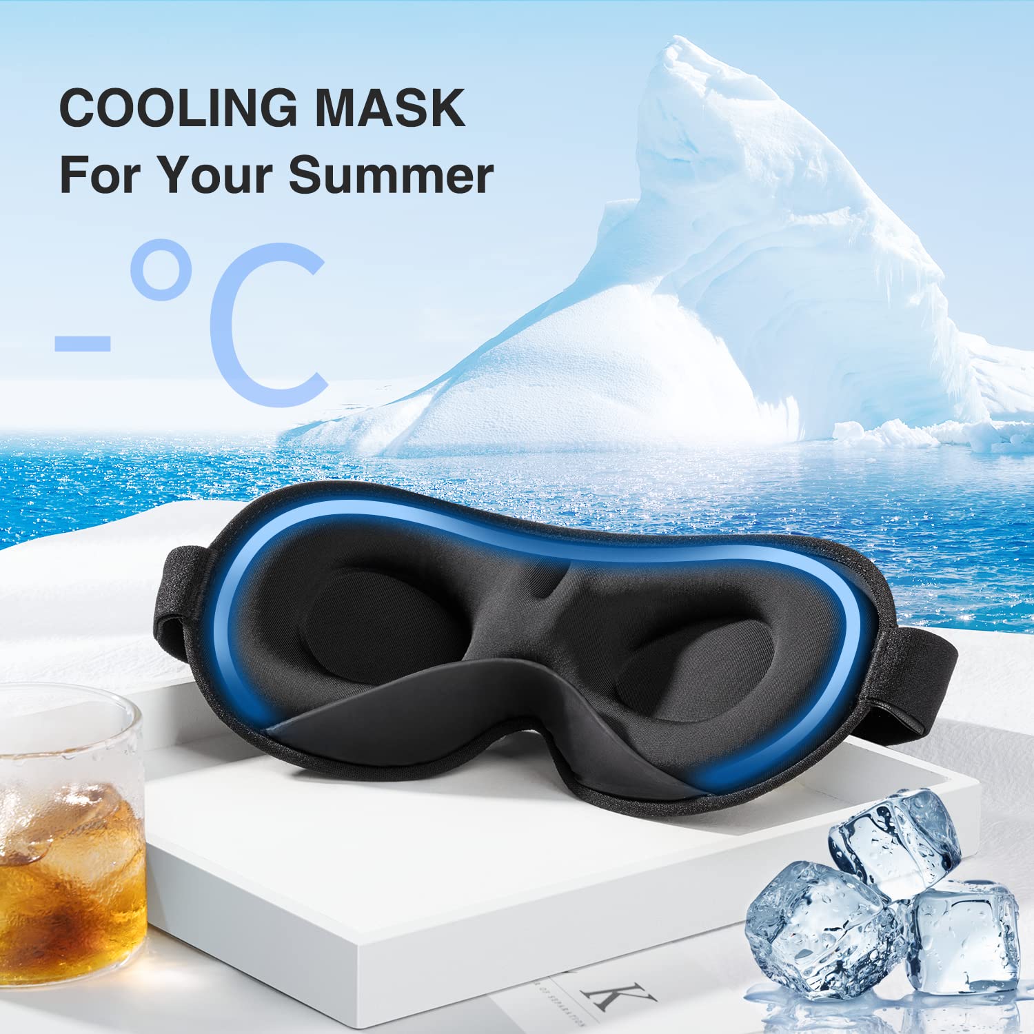 YFONG Weighted Sleep Mask, Women Men 3D Eye Mask Blocking Lights YFONG uk supplements