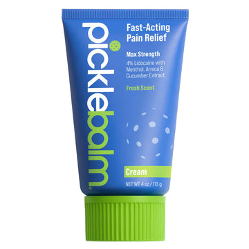 PickleBalm Pickleball Post-Game Muscle Pain Relief Cream with 4% Lidocaine, Arnica, Menthol, Cucumber Seed Extract for Shoulders, Knees, Wrists, and More, 4oz Cream PickleBalm uk supplements