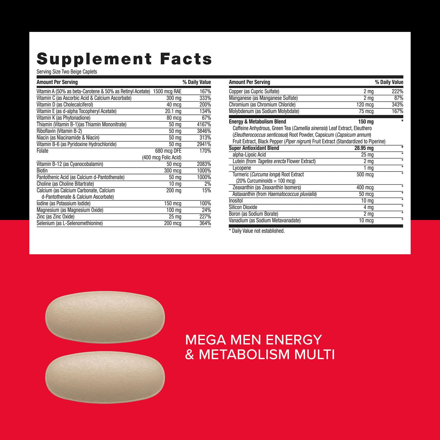 GNC Mega Men Energy and Metabolism Vitapak Program, Convenient, Complete Nutrition, 5 Products in 1 Packet, Calorie Burn, Thermogenic, 300mg Caffeine, 30 Daily Packs GNC uk supplements