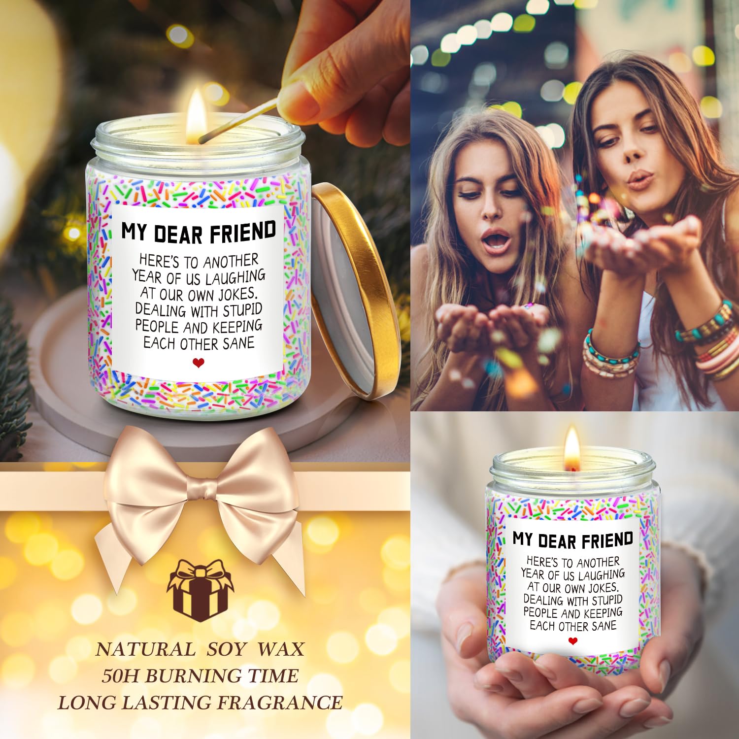 Birthday Gifts for Women, Happy Birthday Candle, Sister Birthday Gifts Ideas LOTICONA uk supplements