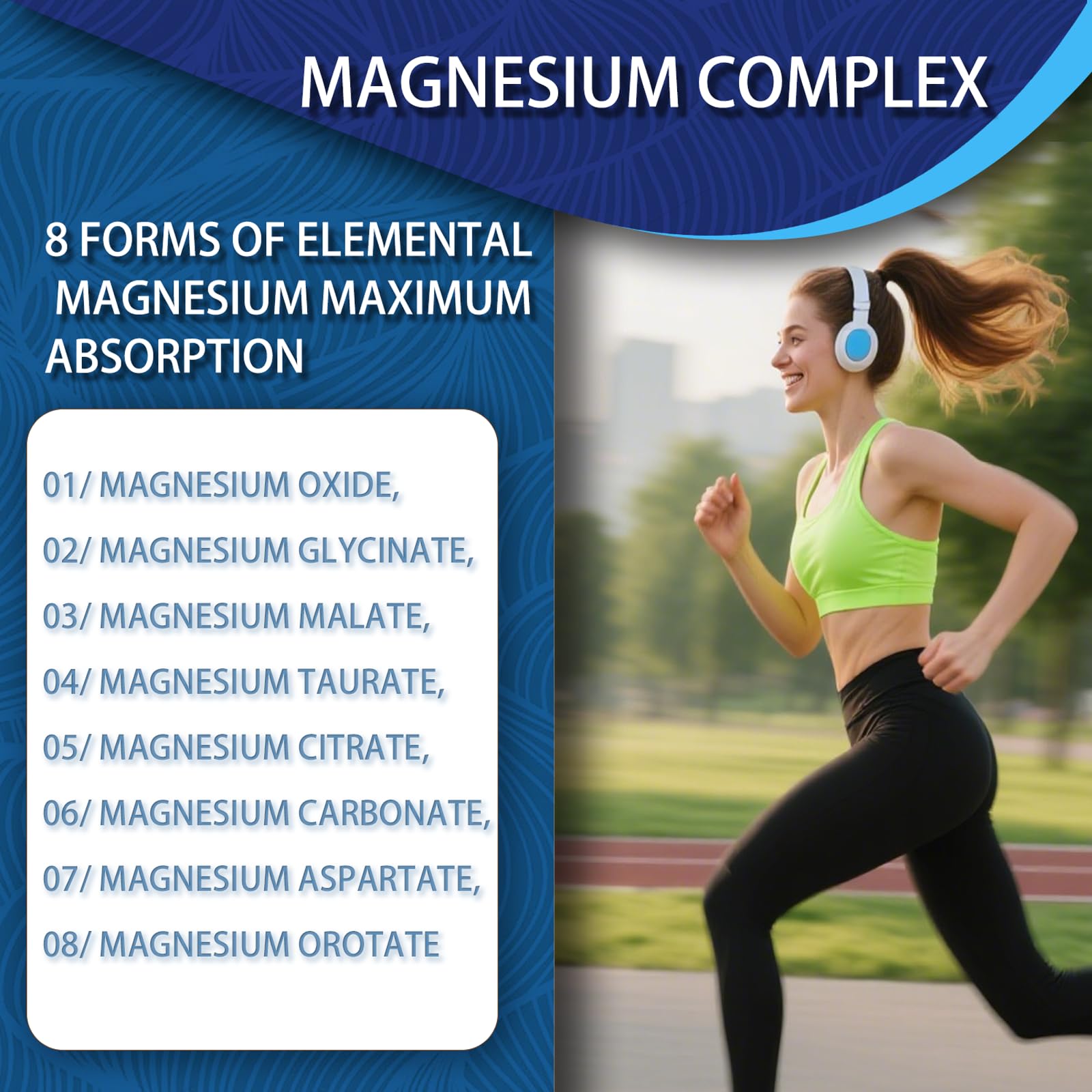 Magnesium Complex 1000mg with 8 Forms – Glycinate, Citrate, Malate, Taurate for Absorption – Supports Bone, Muscle, Energy & Recovery – Vegan, Non-GMO, 90 Capsules (1) alzclipp uk supplements