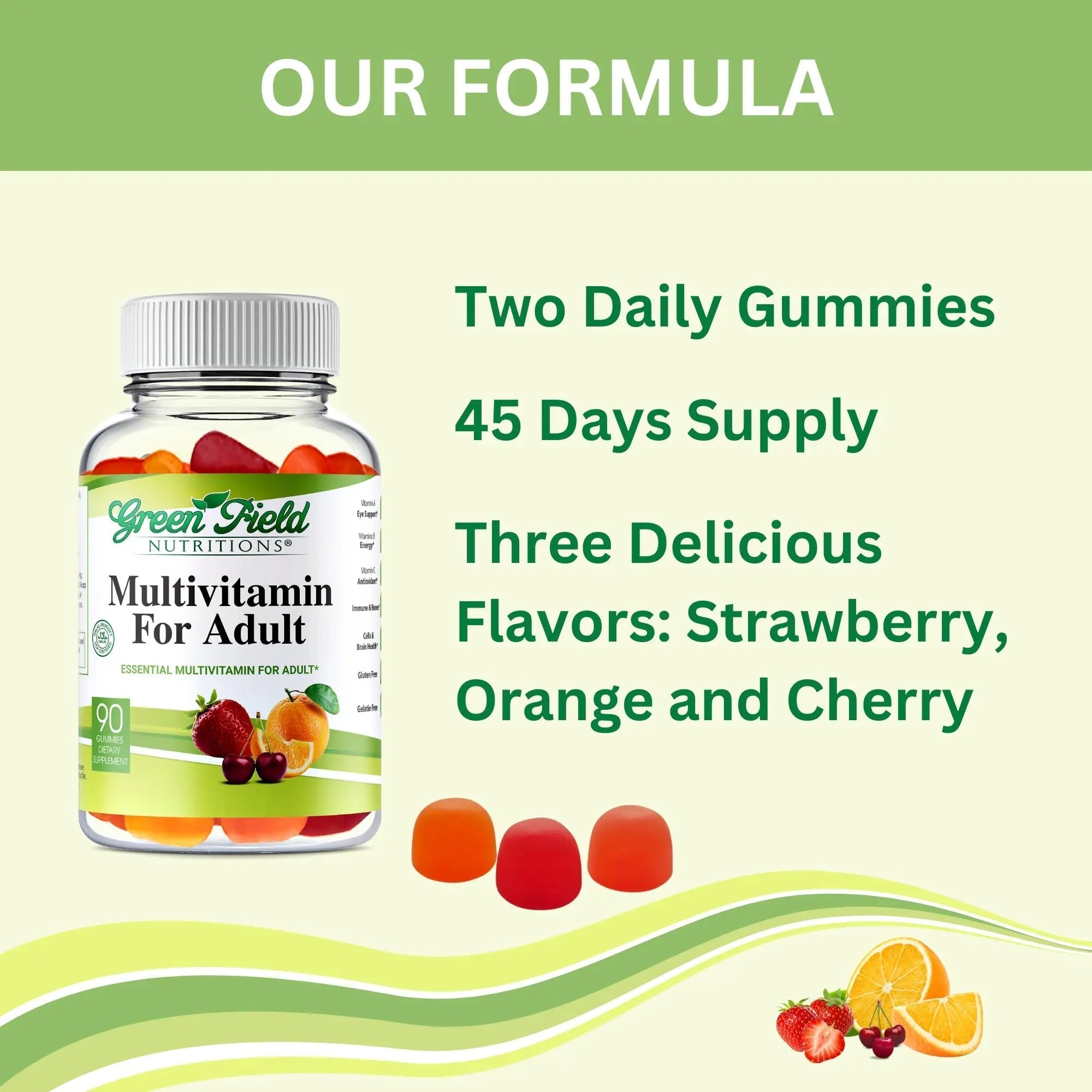 Greenfield Nutritions Halal Multivitamins for Adults | 90 Halal Vitamins for Women & Men | All Essential Gelatin Free Halal Gummy Vitamin, Mineral GREEN FIELD NUTRITIONS uk supplements