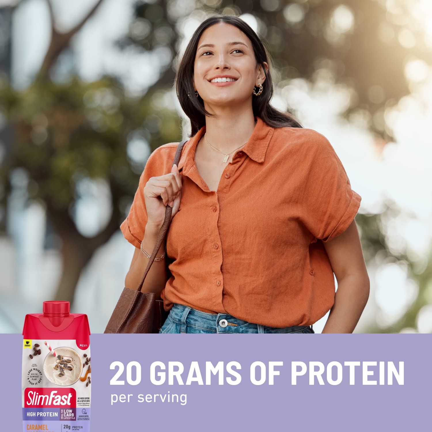 SlimFast Protein Shake with Caffeine, Caramel Macchiato- 20g Protein SlimFast uk supplements