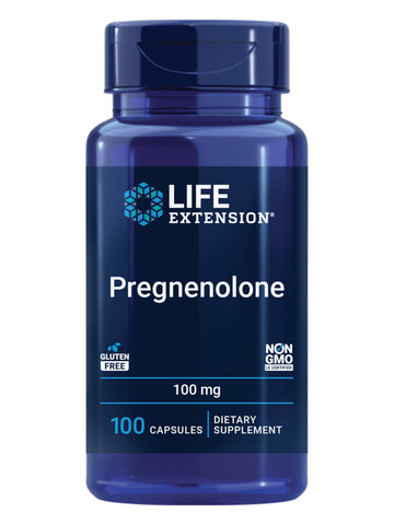 Life Extension Pregnenolone - Hormone Balance Supplement for Healthy Hormone Levels, 100 mg - Hormone Balance, Memory, Focus, Cognitive Health - Gluten-Free, Non-GMO, 100 Capsules Life Extension uk supplements