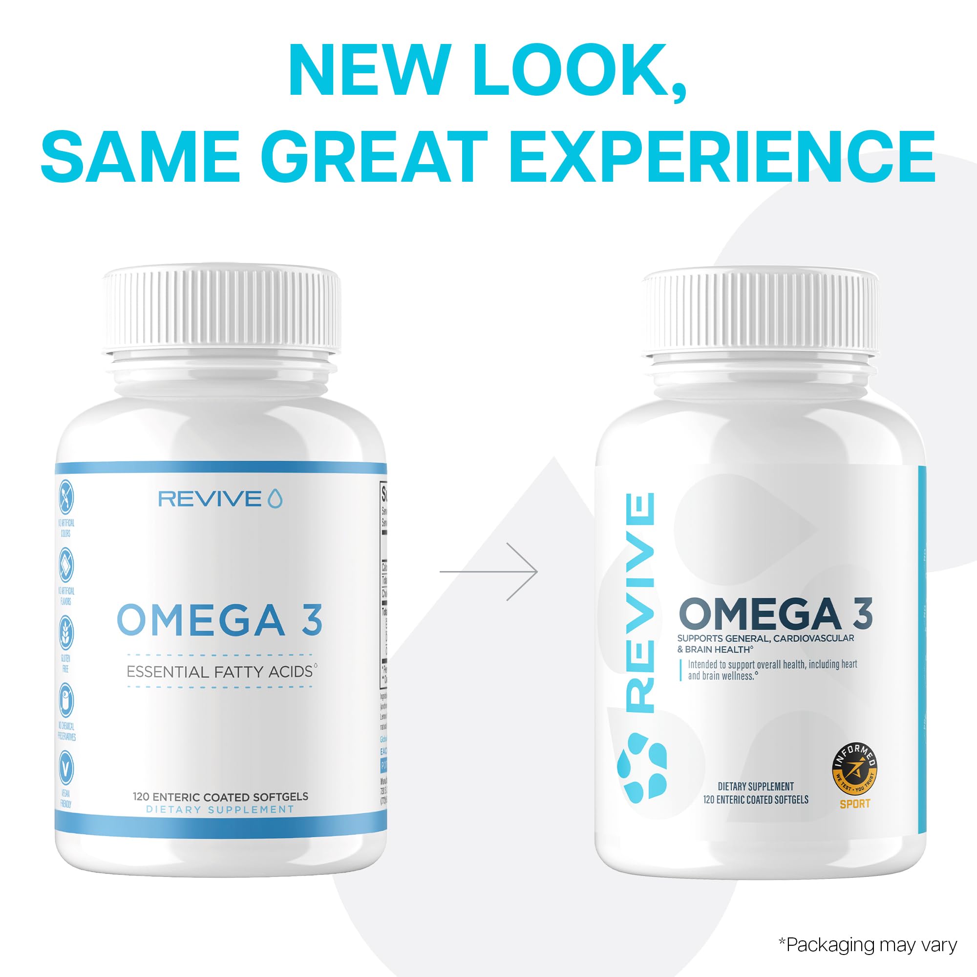 Revive MD Omega 3 Fish Oil Supplements for Men & Women – Softgels with EPA & DHA Fatty Acids for Healthy Skin & Joints, Heart & Brain Support – Vegan-Friendly, Gluten-Free (120 Softgels) Revive uk supplements