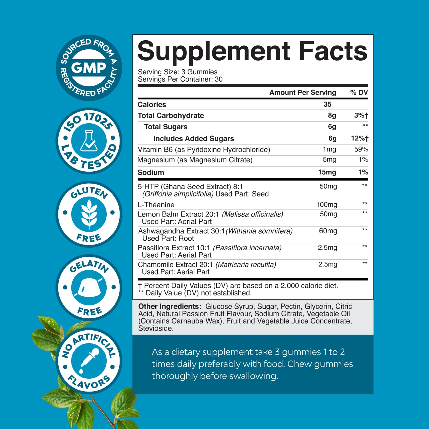 Pure Calm and Relaxing Magnesium Supplement - Magnesium for Stress Support & Rest Ease for Adults - High Absorption Mg Citrate Gummies with L Theanine & Ashwagandha for Muscle Cramps - 90 Count Natures Craft uk supplements