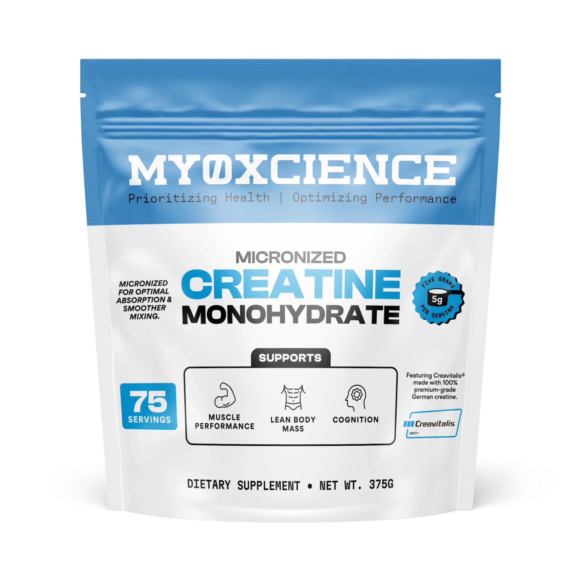 MYOXCIENCE Micronized Creavitalis Creatine | The World’s Purest Micronized Form of Creatine Monohydrate | Supports Muscle Performance MYOXCIENCE uk supplements