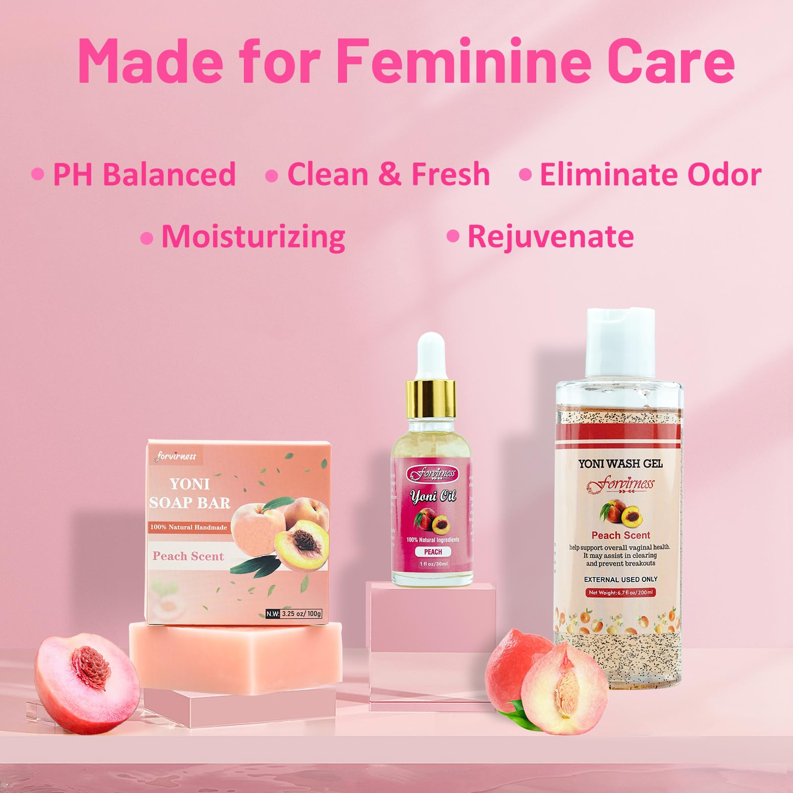 Yoni Wash Yoni Oil Yoni Bar Soap for Women ph Balance, Feminine Wash for Women Remove Odor forvirness uk supplements