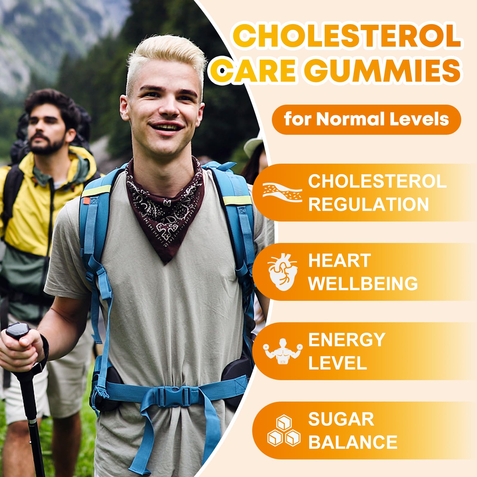 Cholesterol Supplements with 1200mg Plant Sterols & Stanols, Guggul, Bergamot, Red Yeast Rice, Cholesterol Complex Gummies Support Healthy Cholesterol Levels, Pineapple Flavor, 60 Counts YANLUOBO uk supplements