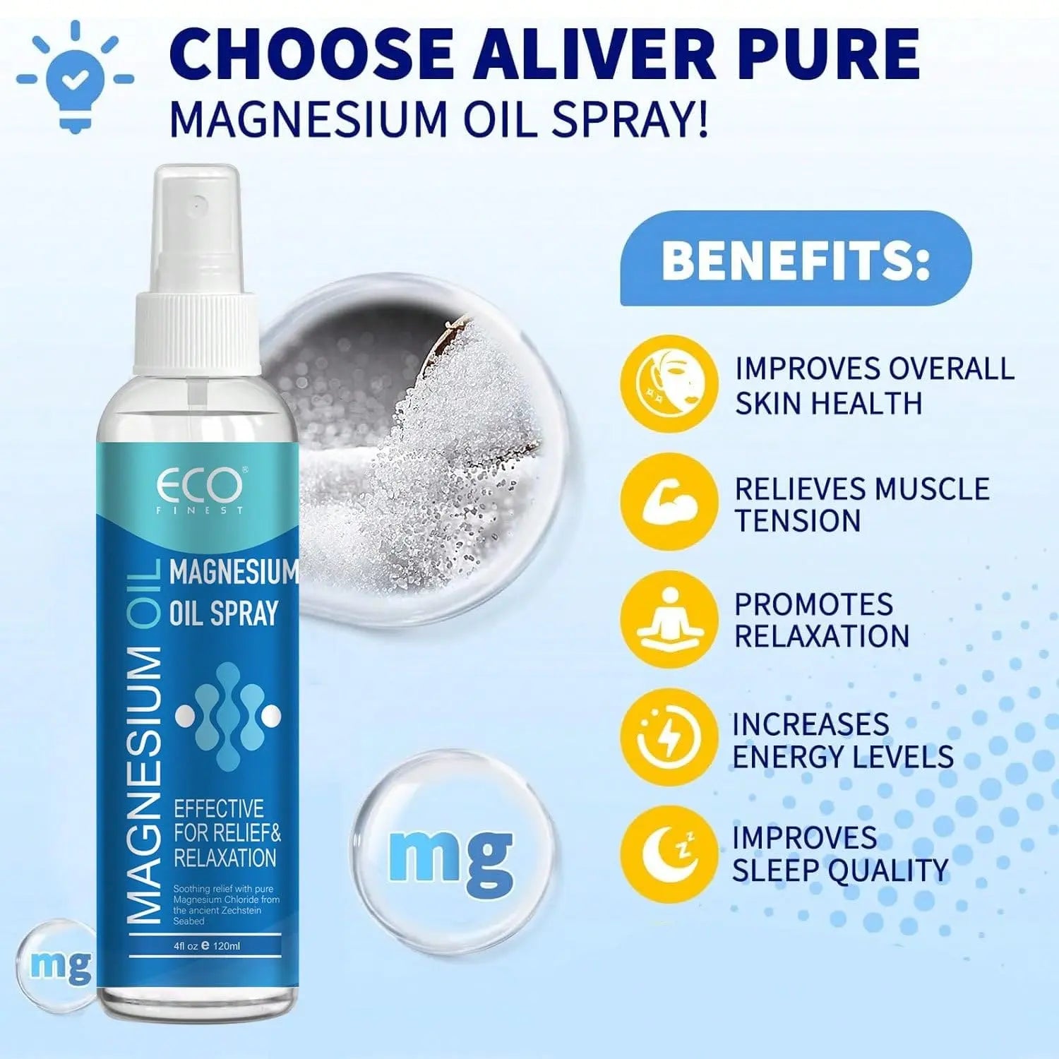 Magnesium Oil Spray For Muscle & Joint Relief – Natural Relaxation & Sleep Support, 4oz Fast-Absorbing Body Mist generic uk supplements