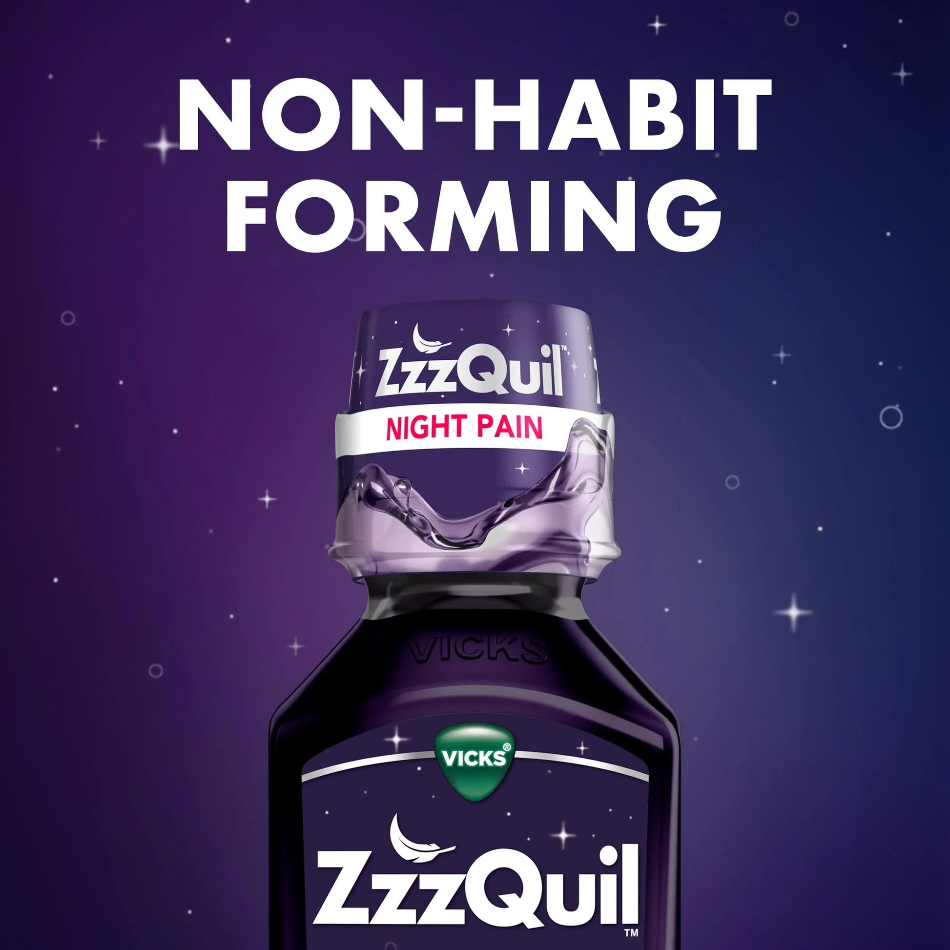 ZzzQuil Liquid, Max Strength Pain Reliever, Nighttime Sleep Aid Liquid, Acetaminophen 1000mg, Diphenhydramine 50mg HCI, Non-Habit Forming, Midnight Berry Flavored, 2 Pack, 24 FL OZ ZzzQuil uk supplements