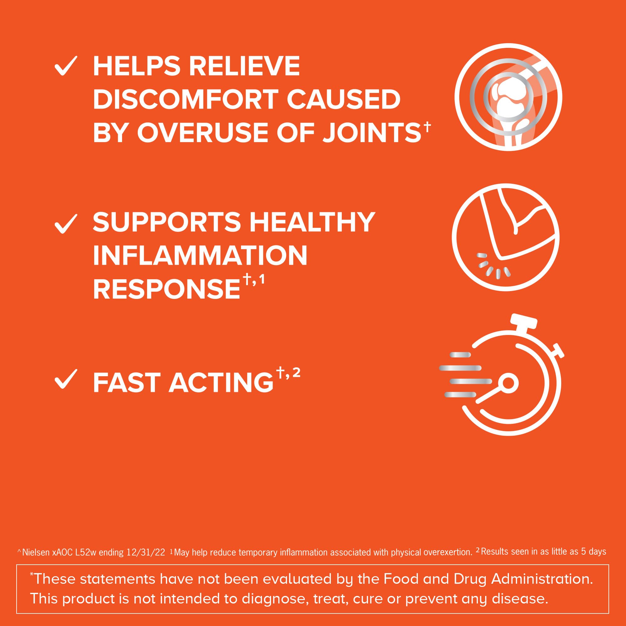 Qunol 5-in-1 Joint Support Supplement, Fast Acting, One Pill Dose, Support Healthy Inflammation Response & Discomfort Caused by Overuse of Joints, Alternative to Glucosamine Chondroitin MSM, 45 Count Qunol uk supplements