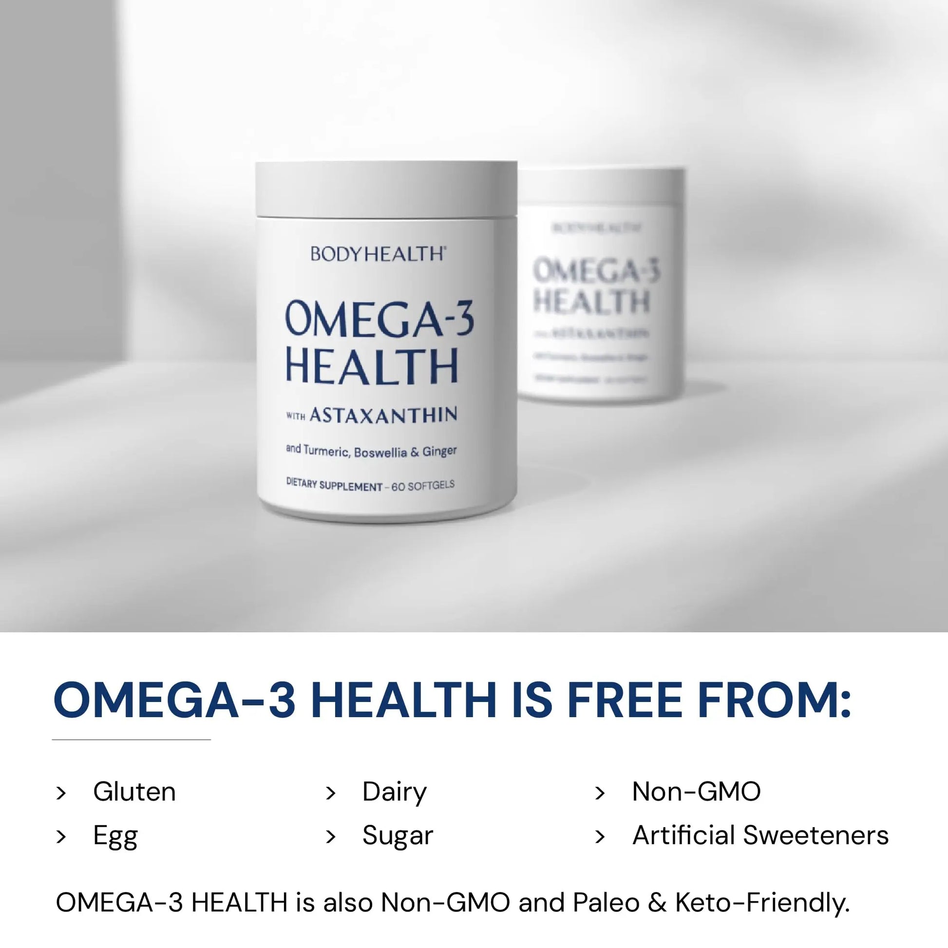 BodyHealth Omega 3 Health, Fish Oil Supplement for Women and Men, Heart and Brain Health, Fish Oil Pills, Fatty Acid Supplements, Omega 3 Vitamins - 60 Soft Gels BodyHealth uk supplements
