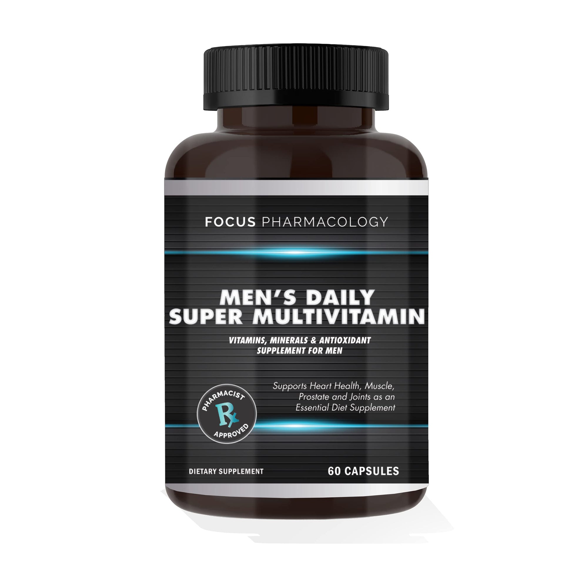 Focus Pharmacology Men's Daily Super Multi-Vitamin for Men - 60 Ct Blend of Vitamins, Minerals, Plus Herbs for Prostate Health and General Energy/Focus Focus Pharmacology uk supplements