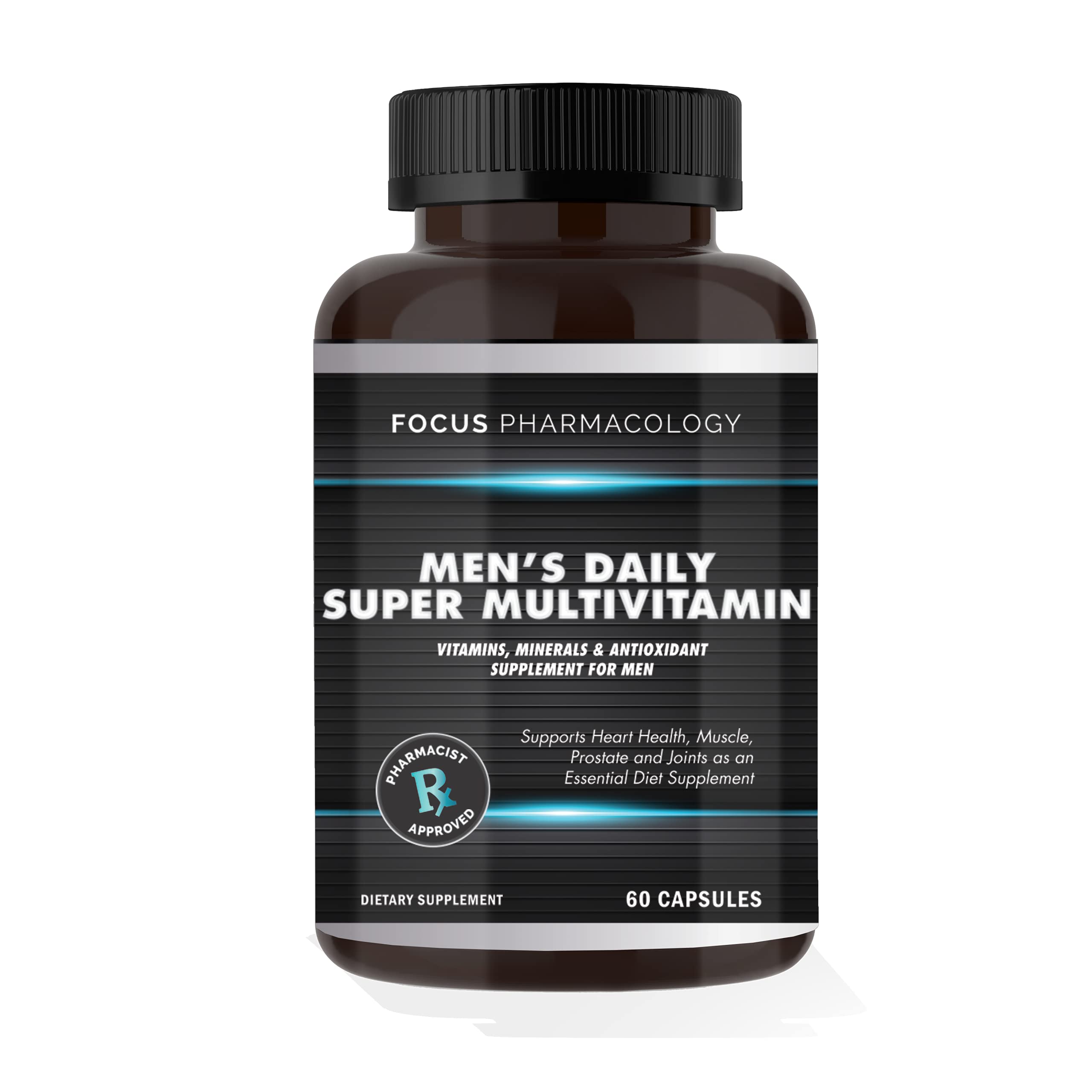 Focus Pharmacology Men's Daily Super Multi-Vitamin for Men - 60 Ct Blend of Vitamins, Minerals, Plus Herbs for Prostate Health and General Energy/Focus Focus Pharmacology uk supplements