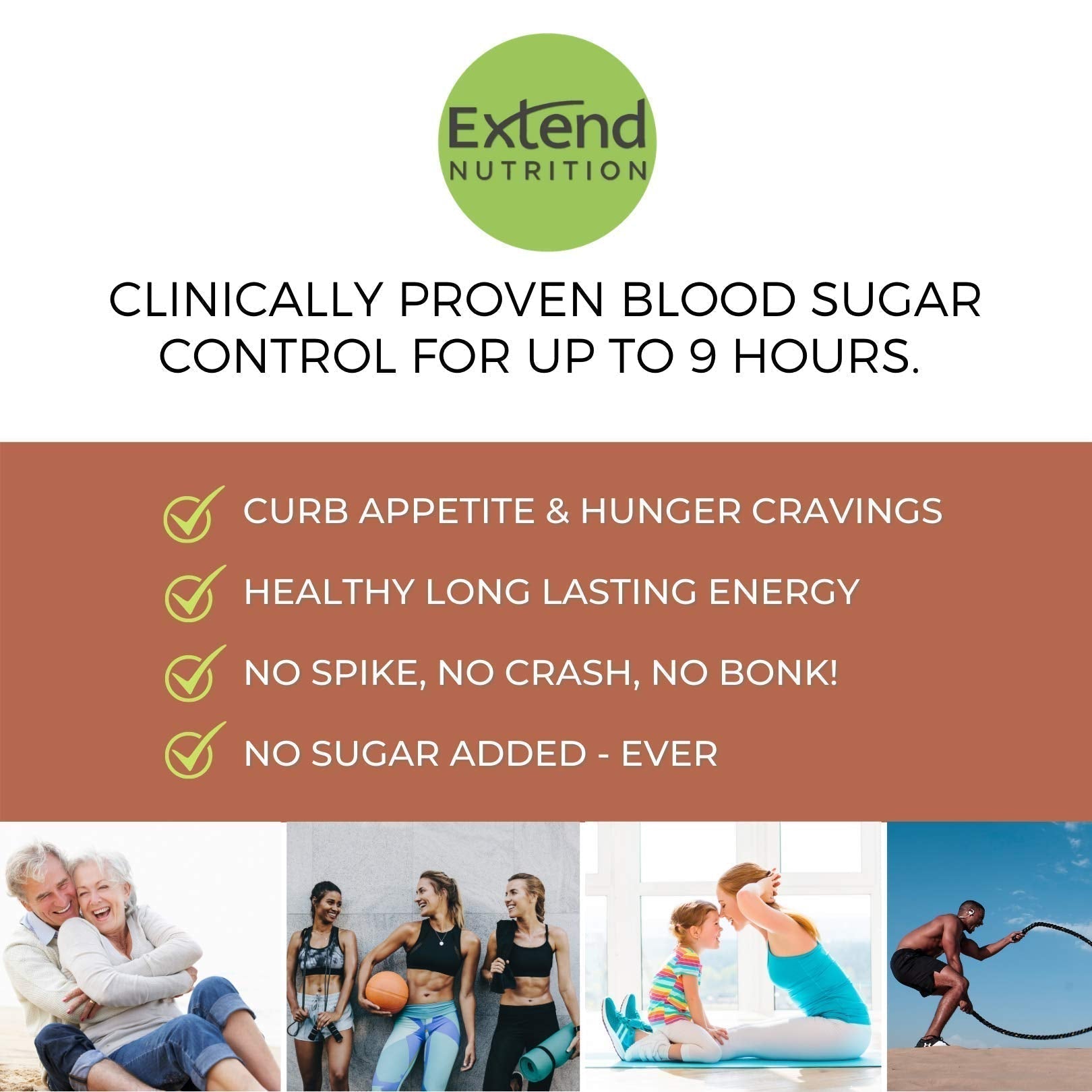 Extend Nutrition Diabetic Snacks for Sugar Control, Low Carb, Low Sugar, Low Calorie Snacks Extend Bar uk supplements