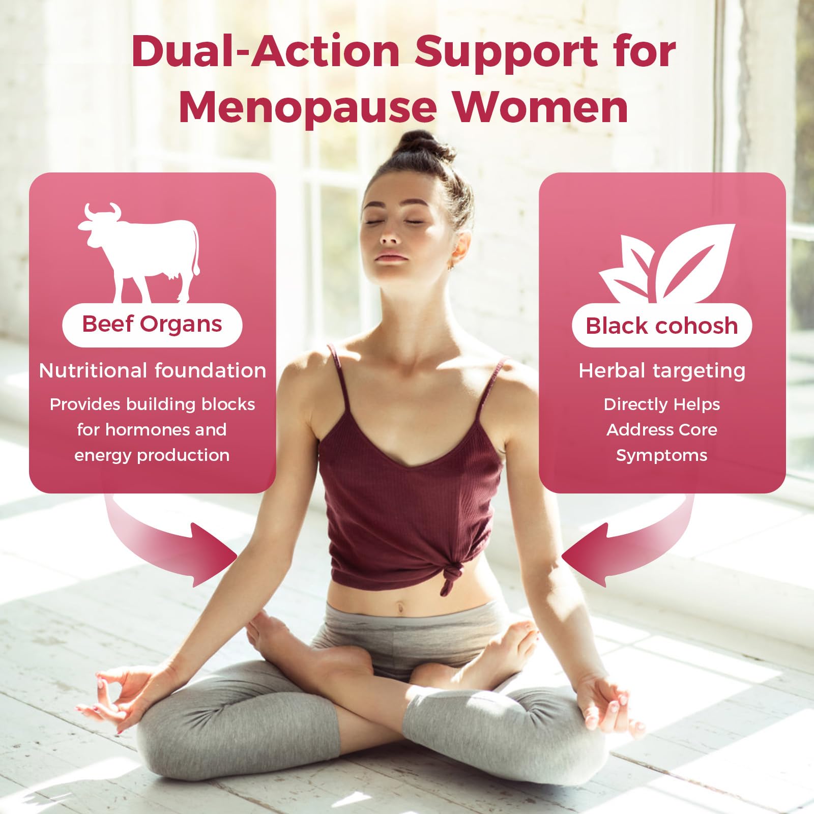 GREENPEOPLE Menopause Supplements for Women Gummies - 16-in-1 Dual Action Menopause Relief W/Black Cohosh, Vitex, Beef Organs for Hormone Balance, Hot Flashes, Night Sweats & Mood, Sugar-Free 60 CT GREENPEOPLE uk supplements