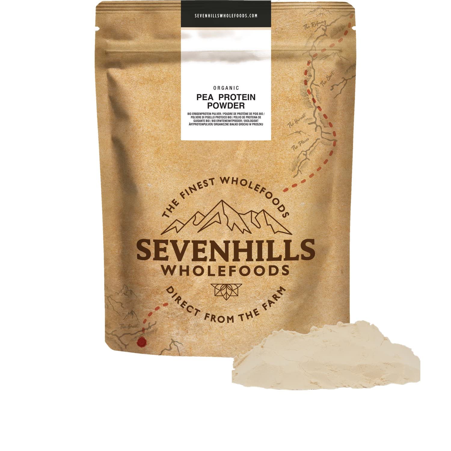 Sevenhills Wholefoods Organic Pea Protein Powder 1kg Sevenhills Wholefoods uk supplements