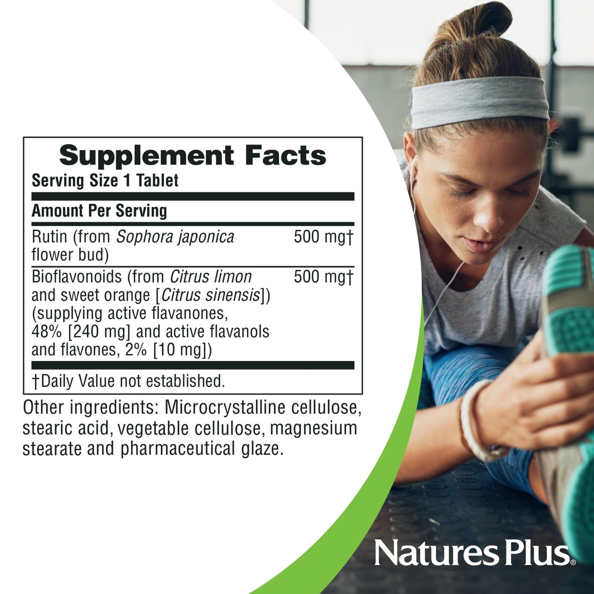 NaturesPlus Biorutin 1000 mg - 90 Tablets - Bioflavonoid & Rutin Complex - Supports Vascular Function & Circulation - Vegetarian, Gluten Free - 90 Servings NaturesPlus uk supplements