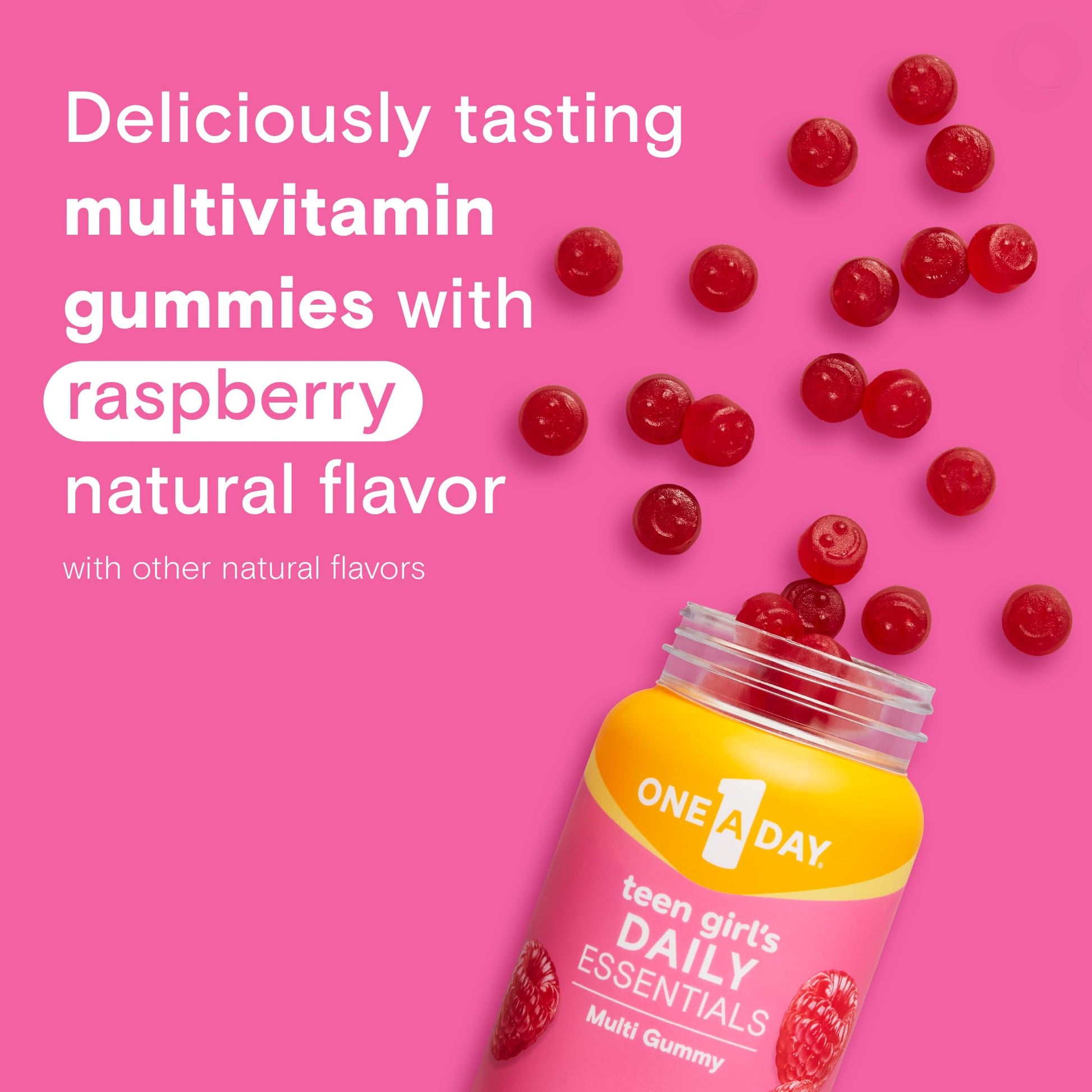 One A Day Teen Girl’s Daily Essentials Multivitamin Gummies, Teen Girl Multivitamins with Biotin, Vitamin B12 and B6, Vitamin C ONE A DAY uk supplements