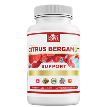 Citrus Bergamot Supplement for High Cholesterol – 1000mg Citrus Bergamot Extract 10:1 (2 Caps) – Organic, Non-GMO, Patented Clinical Grade Bergamot Blend for Heart Health – 60 Capsules Logic Nutra uk supplements