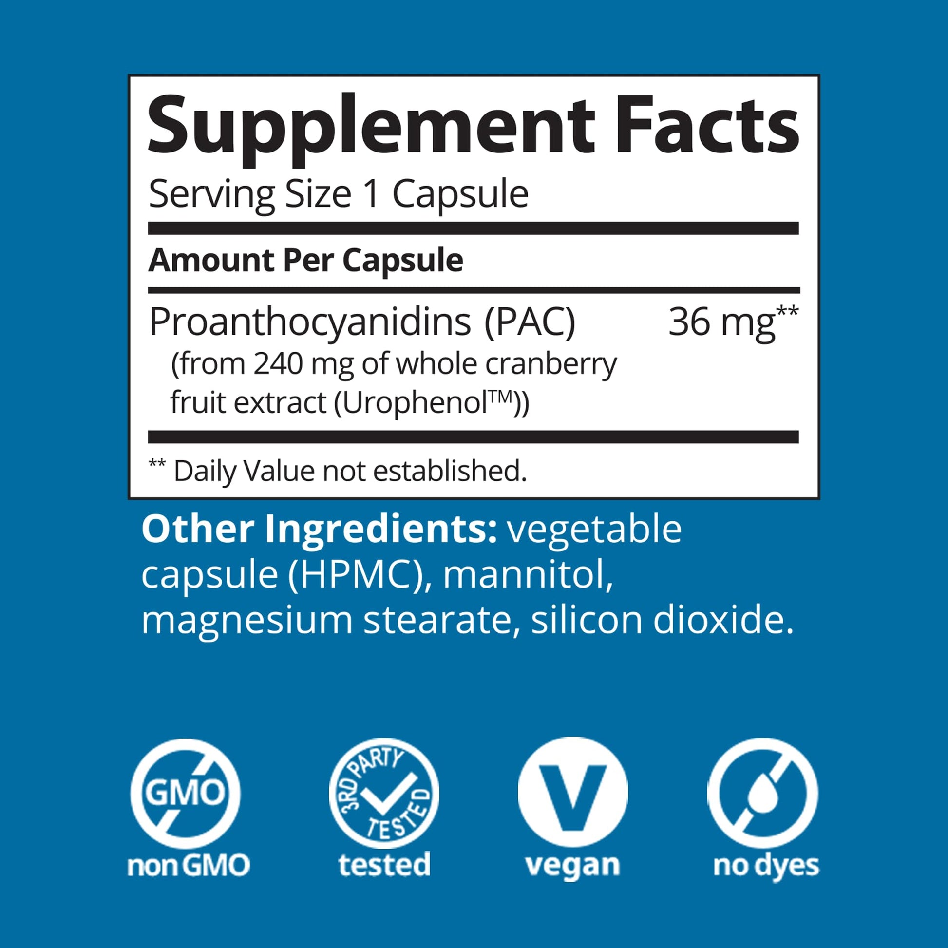 Solv Wellness Urinary Health 36 mg Cranberry PAC – Whole Cranberry Fruit Extract, Daily Urinary Tract Health Support, 30 Capsules Solv Wellness uk supplements