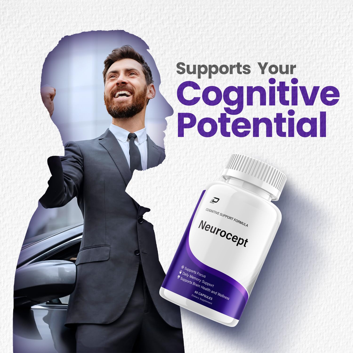 Neurocept Supplement Capsules – All Natural Maximum Strength Formula, Focus & Memory Support (60 Capsules) Indelo uk supplements