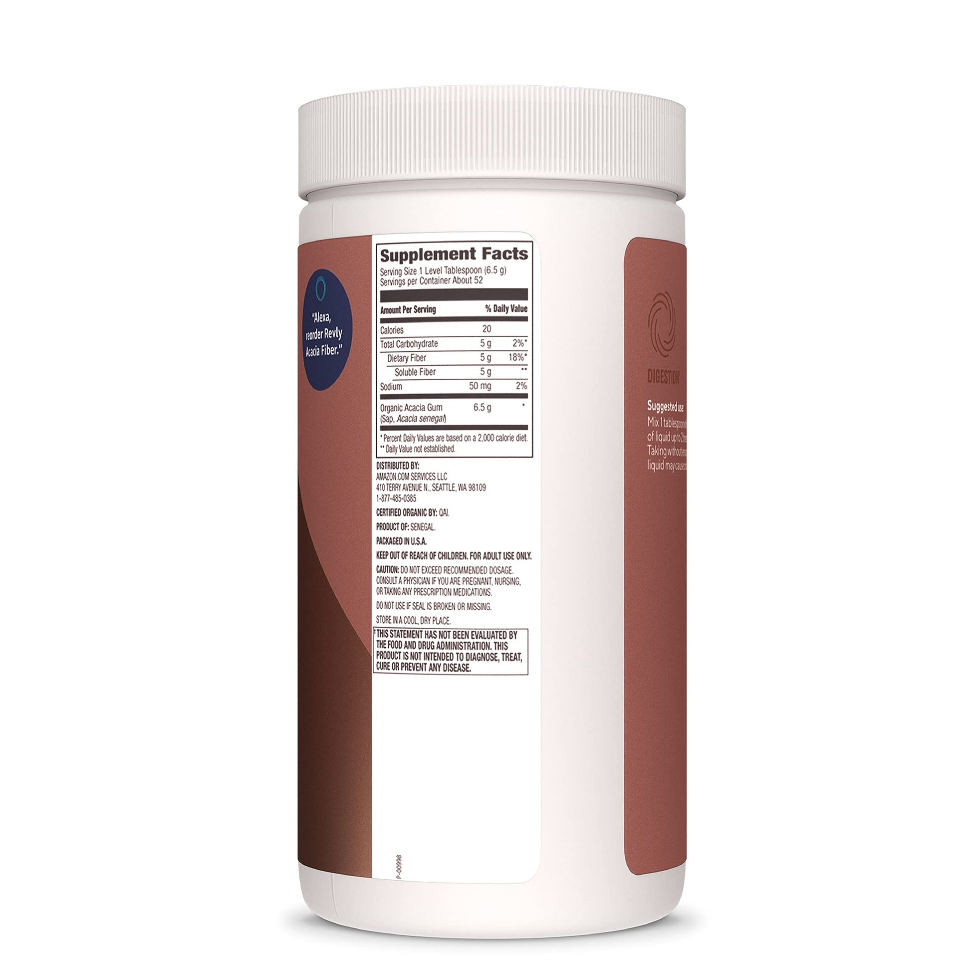 Amazon Brand - Revly Organic Acacia Fiber Powder, Supports Digestive Health Revly uk supplements