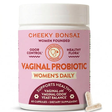 Cheeky Bonsai Vaginal Probiotic for Women pH Balance with Maximum Support 20 Billion CFU Probiotics - 8 Unique Strains for Her - Lactobacillus Blend - 60 Capsules Cheeky Bonsai uk supplements