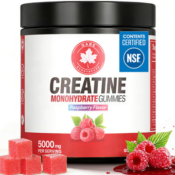 GABE SUNNYBEARS Creatine Gummies, NSF Certified, 5g Creatine Monohydrate per Serving with Taurine & B12, Raspberry Flavor, 160 Count, for Men & Women GABE SUNNYBEARS uk supplements