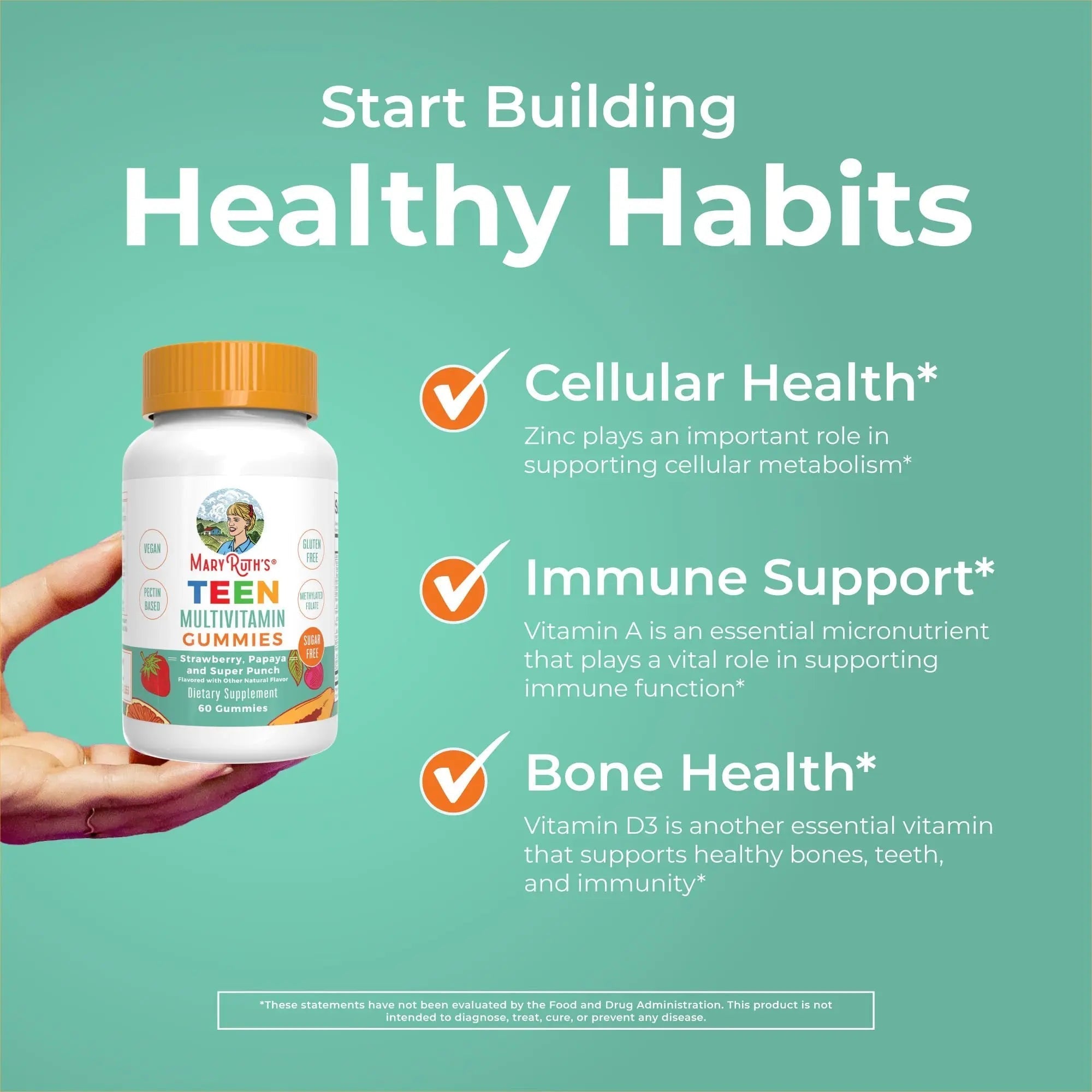 MaryRuth Organics Multivitamin for Teens | Teen Multivitamin Multimineral Gummies with Vitamin B, C, D and E, Biotin, Zinc MaryRuth Organics uk supplements