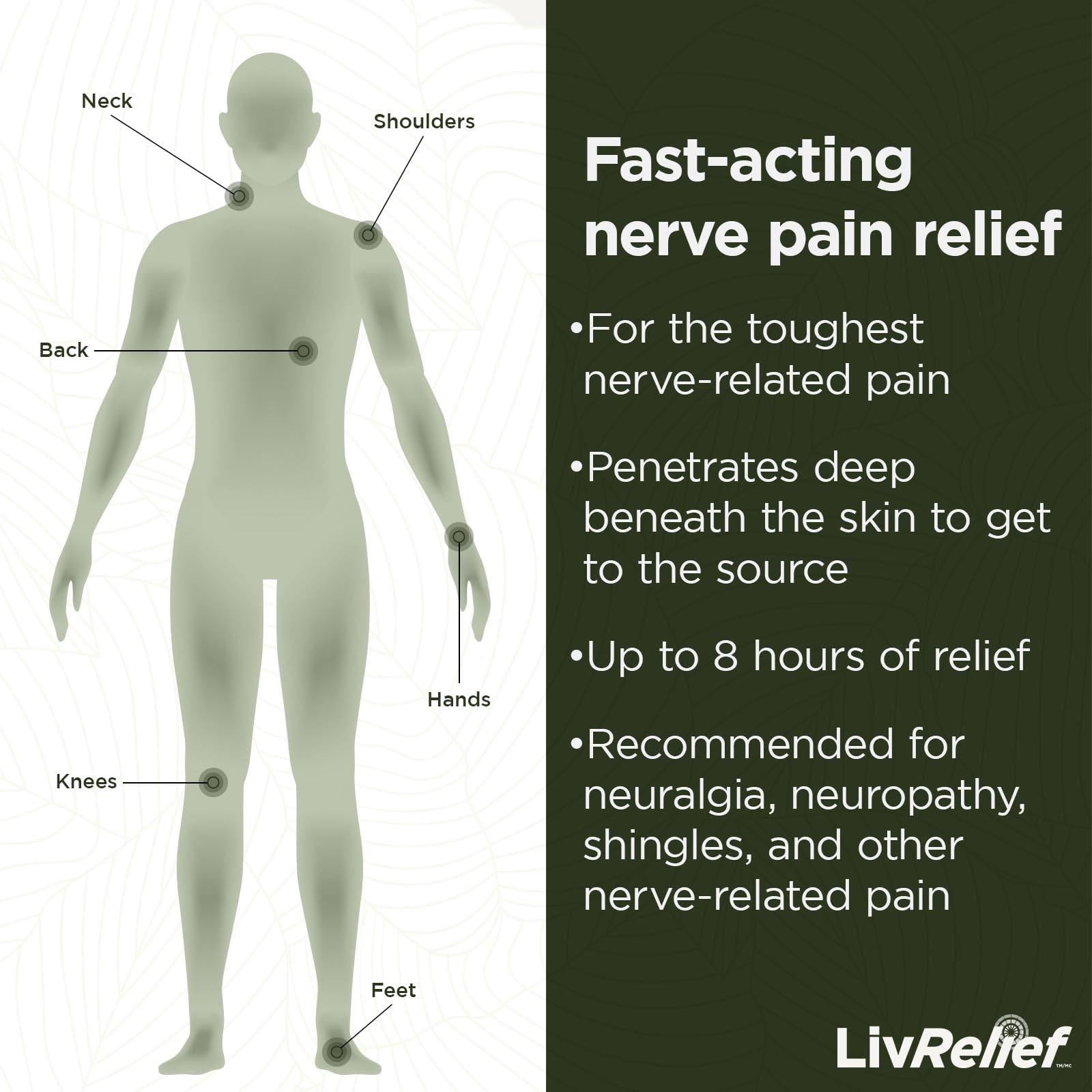 LivRelief Nerve Pain Relief Extra Strength - 50g LivRelief uk supplements