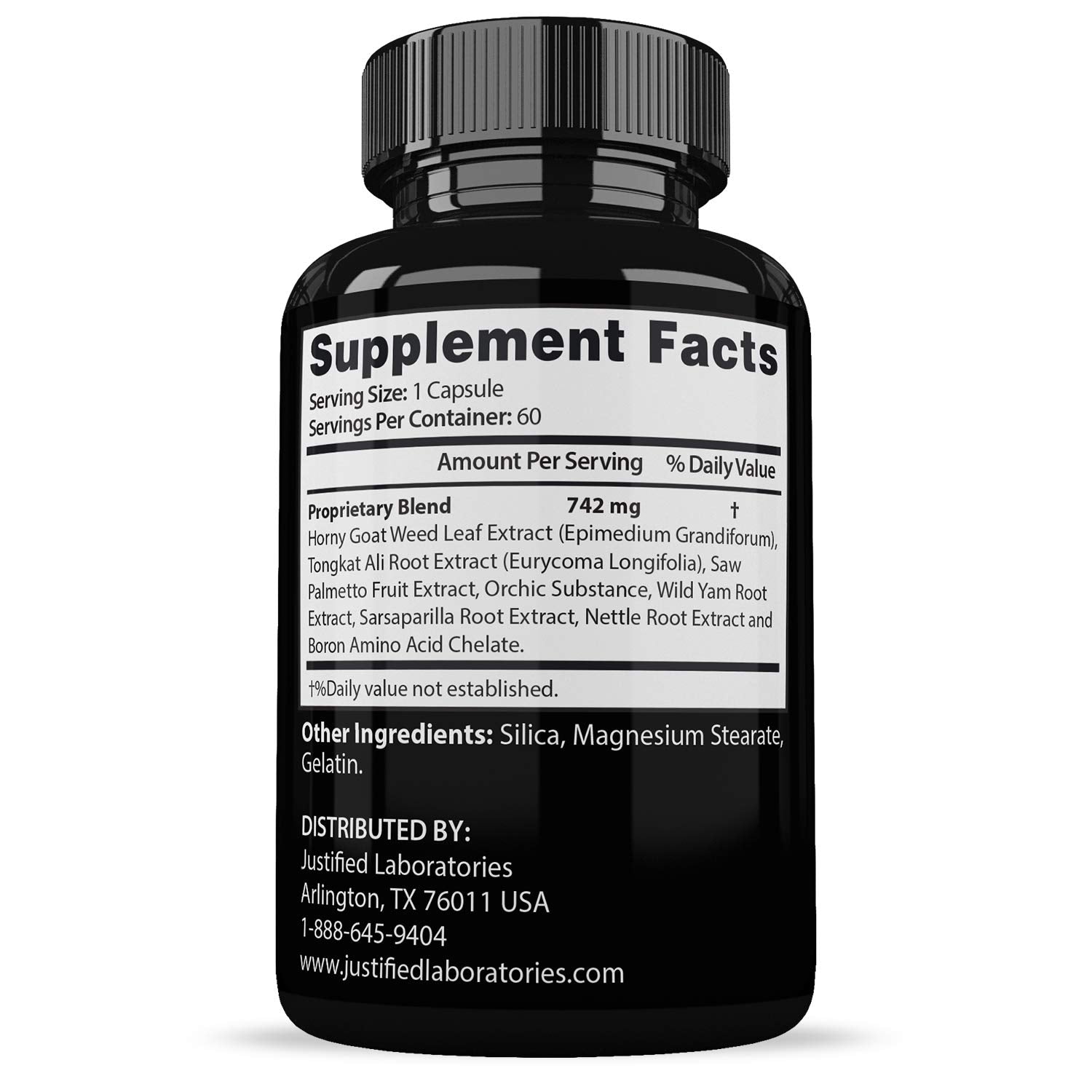 Savage Grow 742MG All Natural Advanced Men's Health Formula 60 Capsules Justified Laboratories uk supplements
